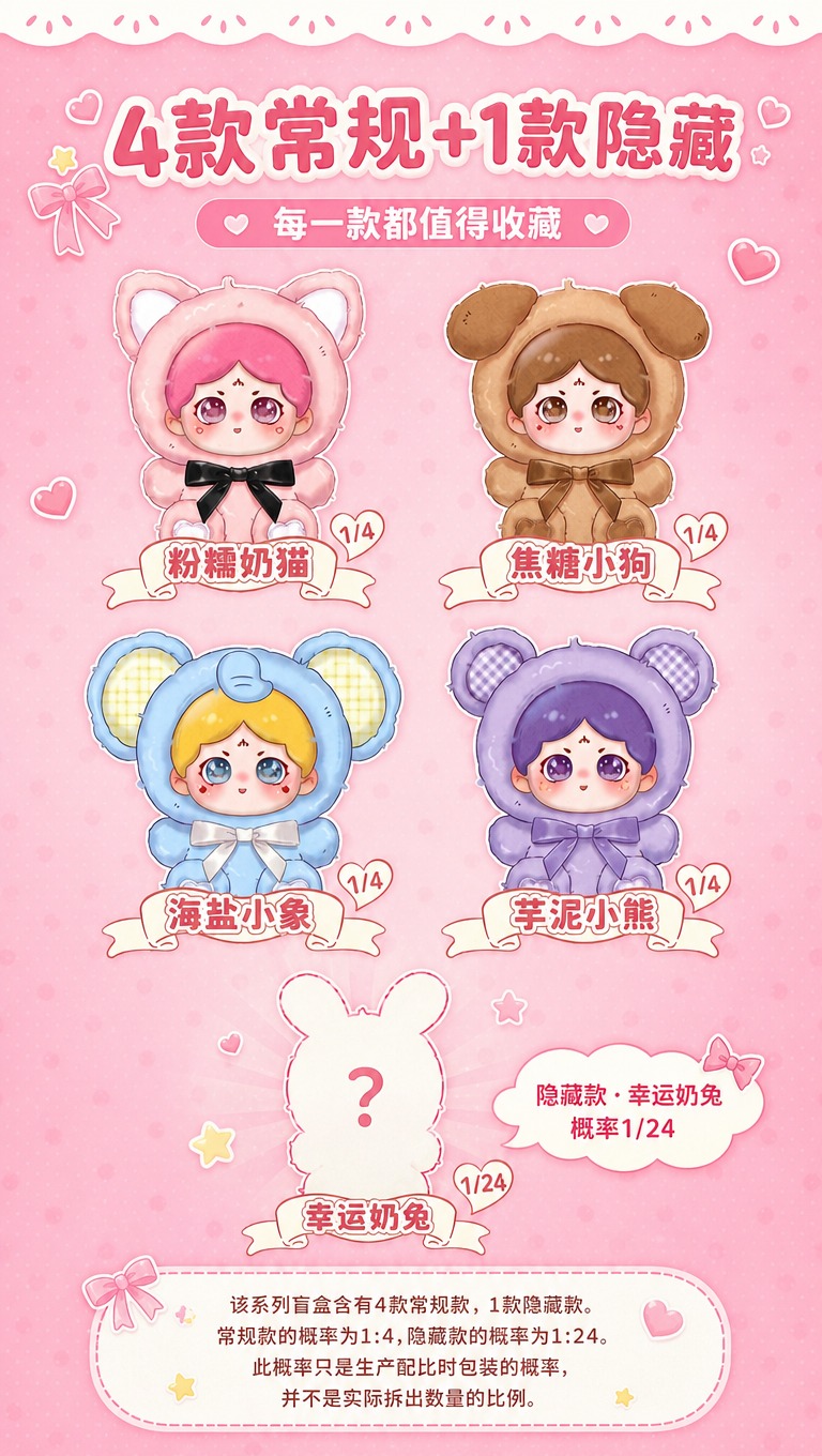 [商品] 使用【图3】唐小主萌宠系列盲盒款式展示面；保留4款常… - 图片创意预览