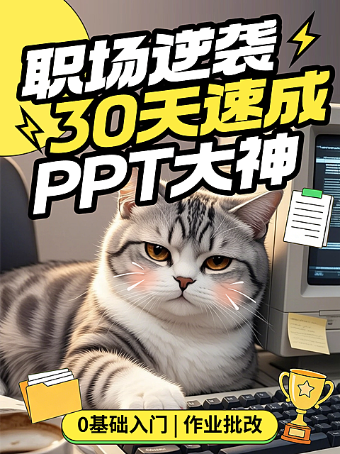 30天速成PPT大神小红书封面