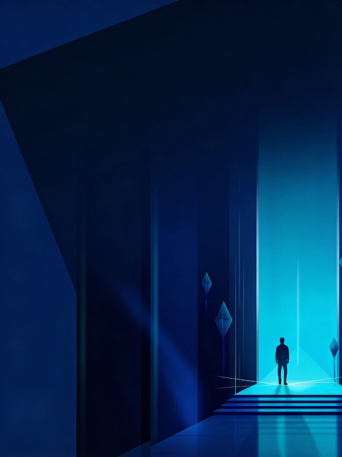 去掉图片右下角的“豆包AI生成”水印，保留原图所有内容、深蓝渐变背景风格和整体构图不变预览效果