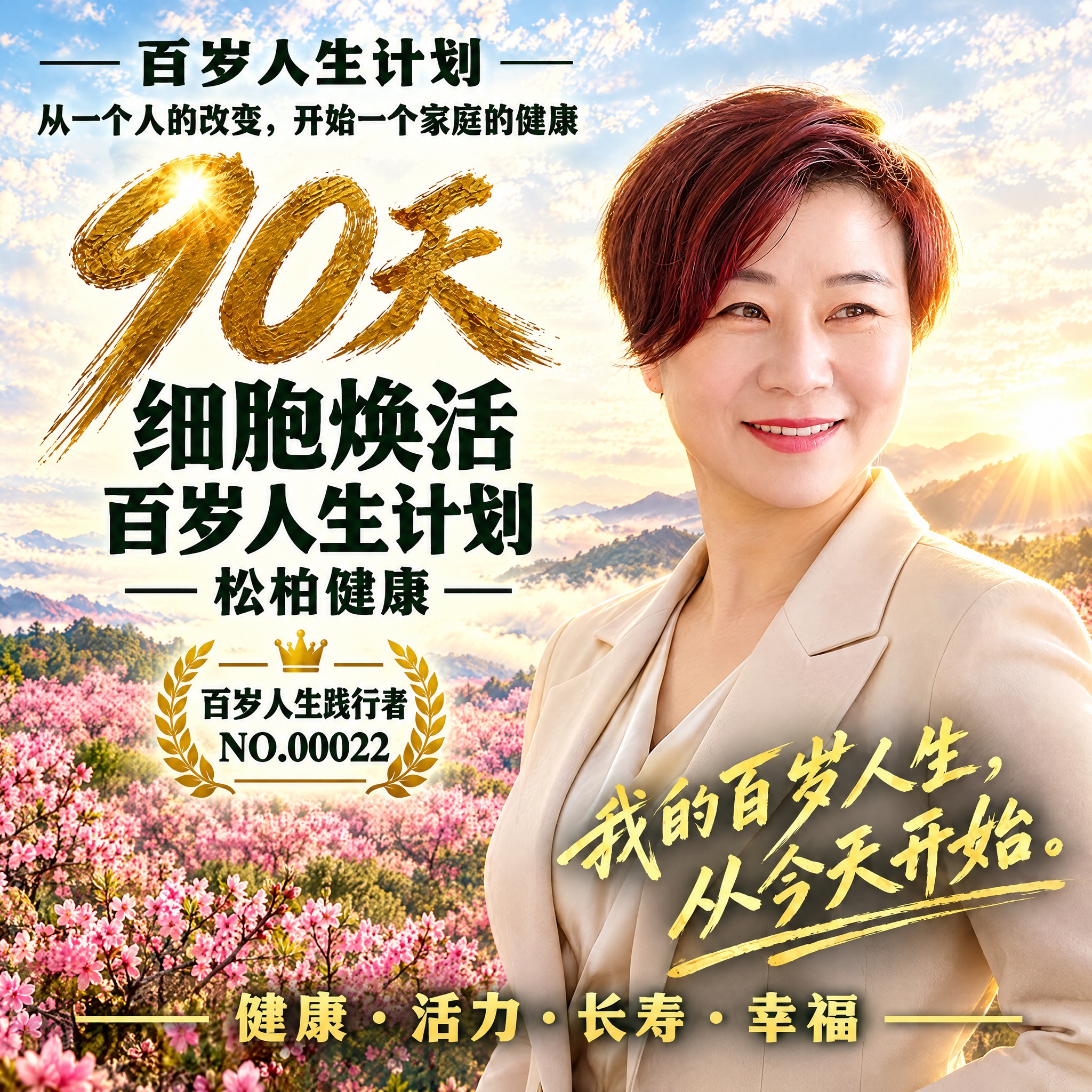 参照第一张海报的版式与文字排版，制作一版**女士版**正方形海… - 图片创意预览