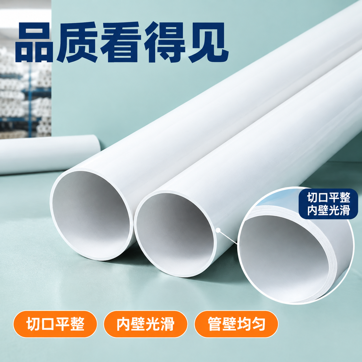 [主图-4] 材质细节图，主题为品质细节，用管口截面与内壁特写… - 图片创意预览