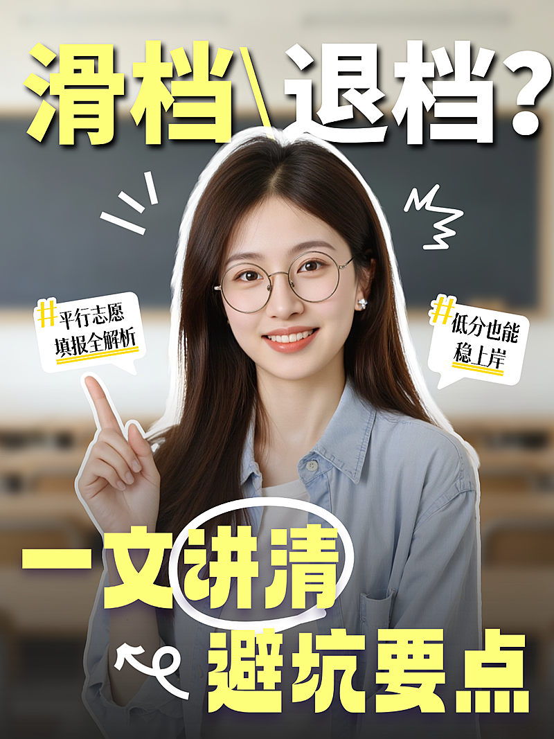 高考志愿填报技巧分享人像小红书封面