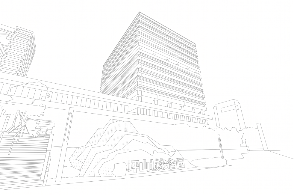 将图中的建筑提取为白色线条图，保留建筑结构轮廓，其余部分留白预览效果
