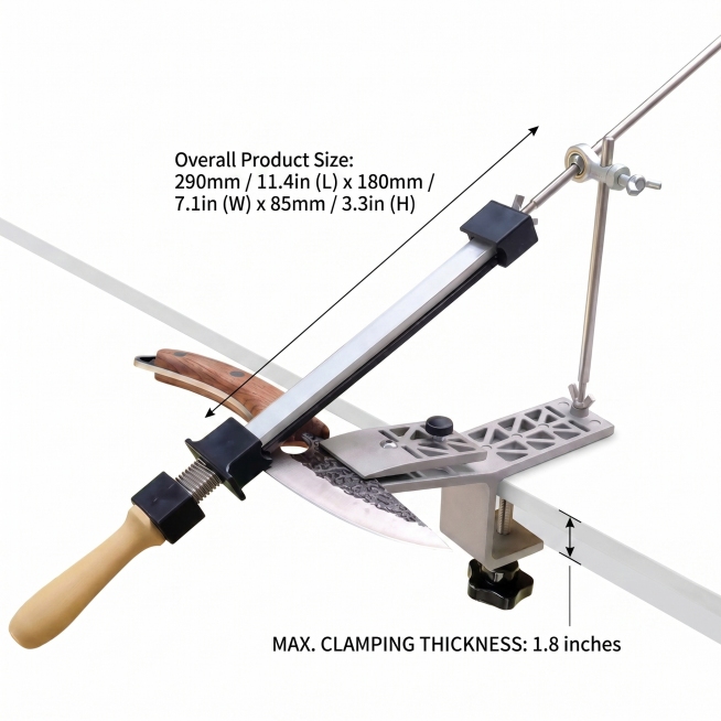 [Main image 5] Knife sharpener desktop clamping range size demonstration. [Atmosphere style] Intuiti预览效果