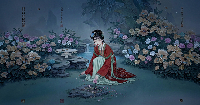 把背景环境的明度降低，改为冷色调的夜晚