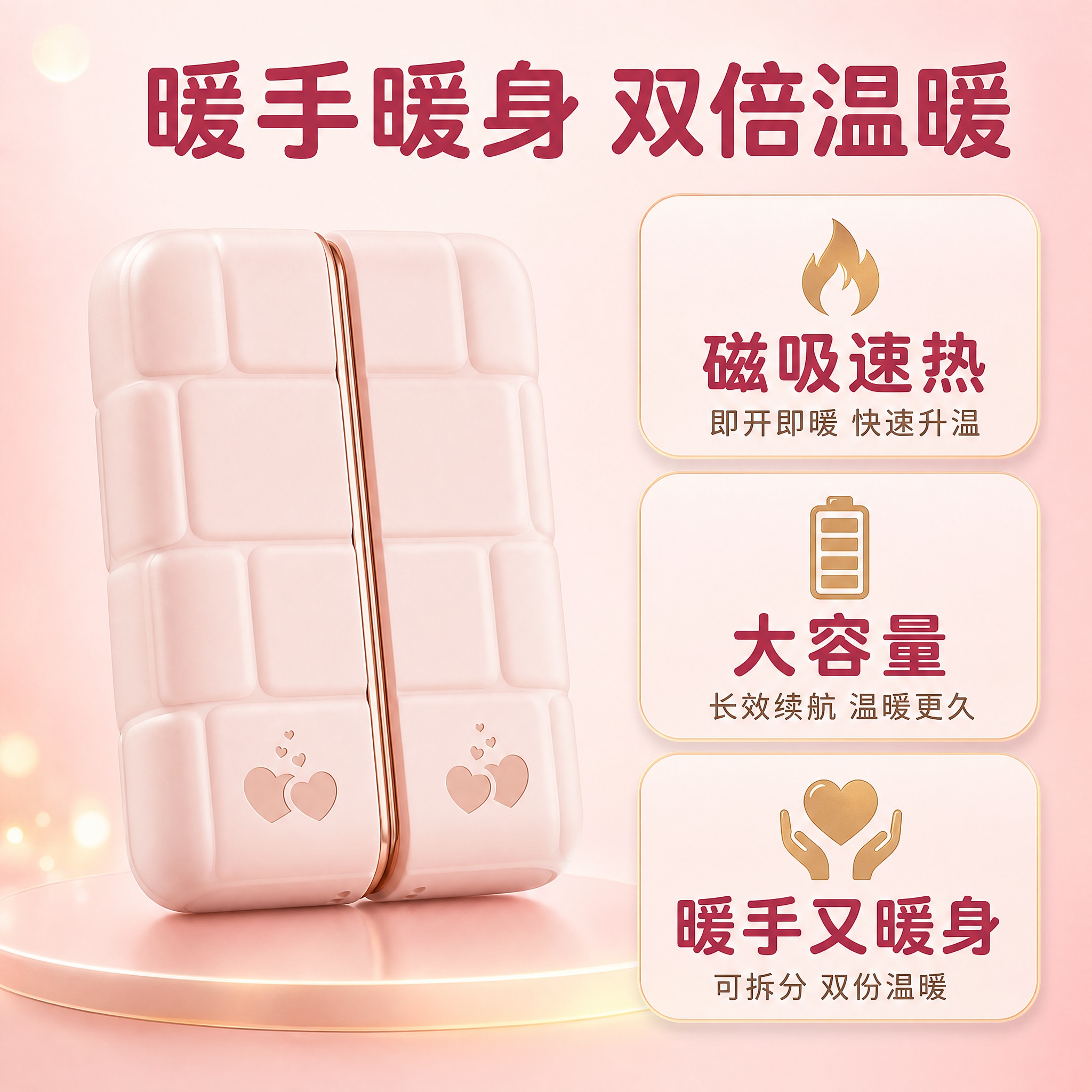 [主图-2] 核心价值与关键卖点，集中展示磁吸速热+大容量+二… - 图片创意预览