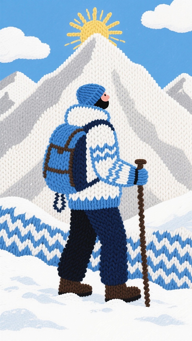 雪山上的登山者