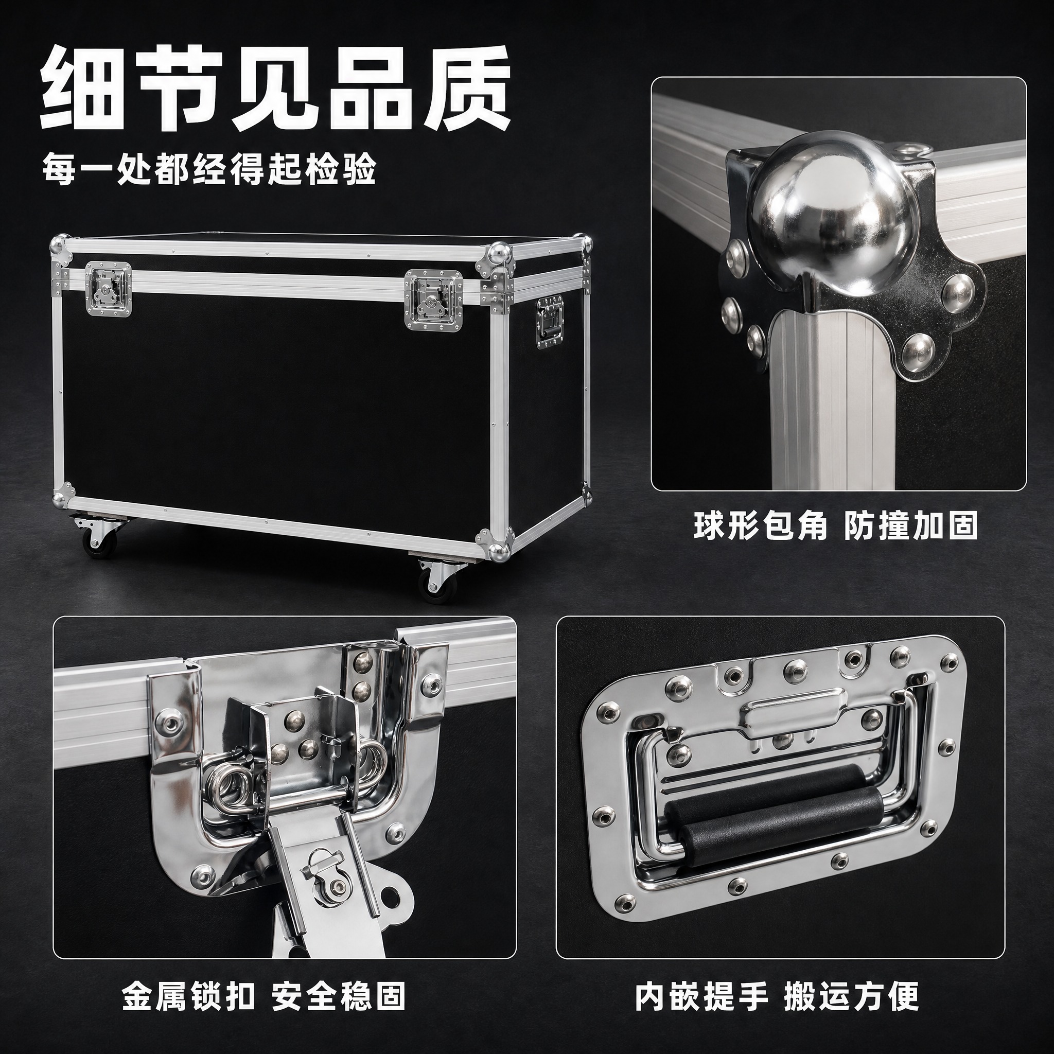 [主图-3] 航空箱 细节特写拼贴图，展示核心部件细节品质。… - 图片创意预览