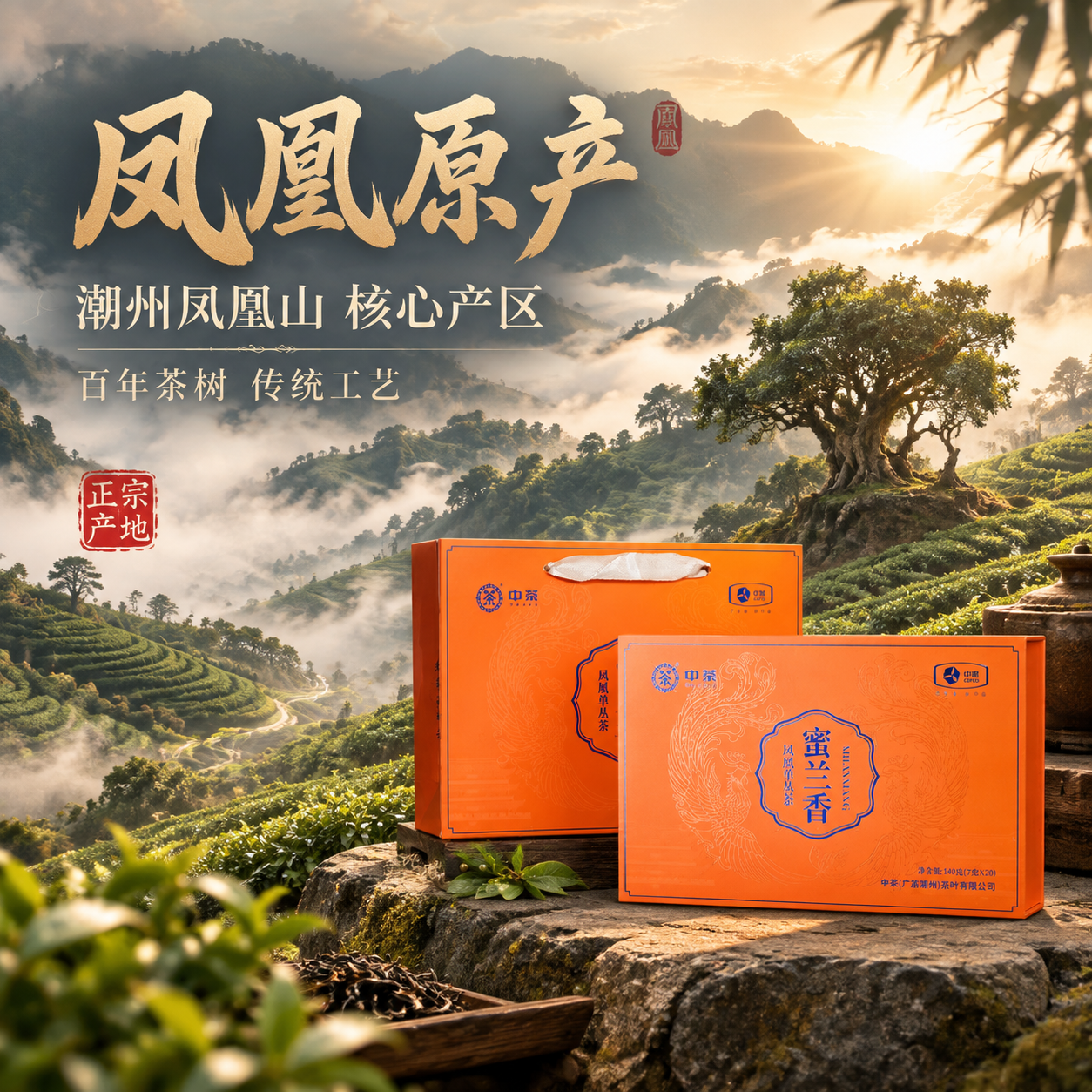 [主图-2] 产地溯源主题，核心任务是展示潮州凤凰山产地氛围，… - 图片创意预览