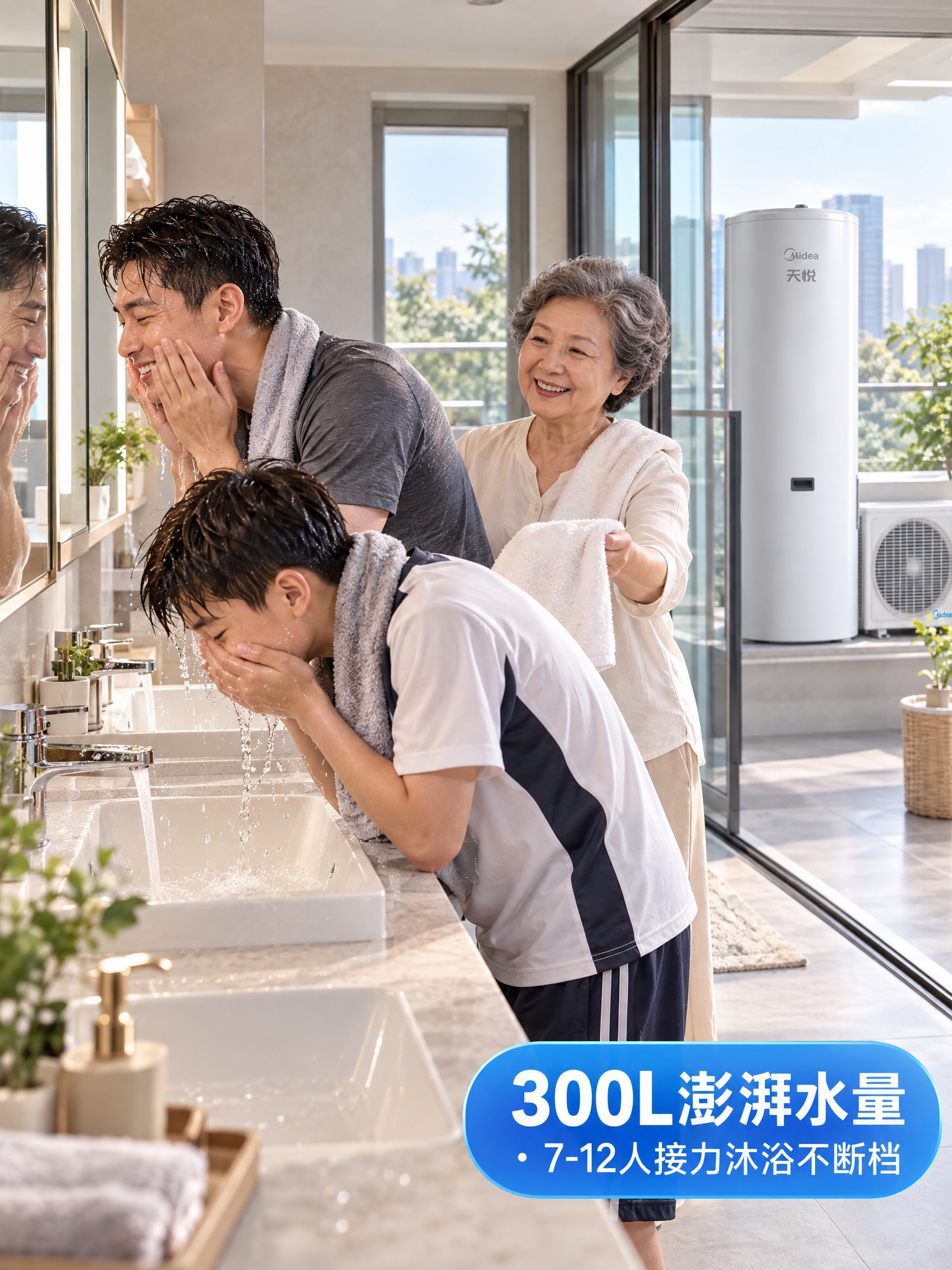 竖版3:4电商内容图，写实生活方式摄影风格。 场景：大平层家庭… - 图片创意预览