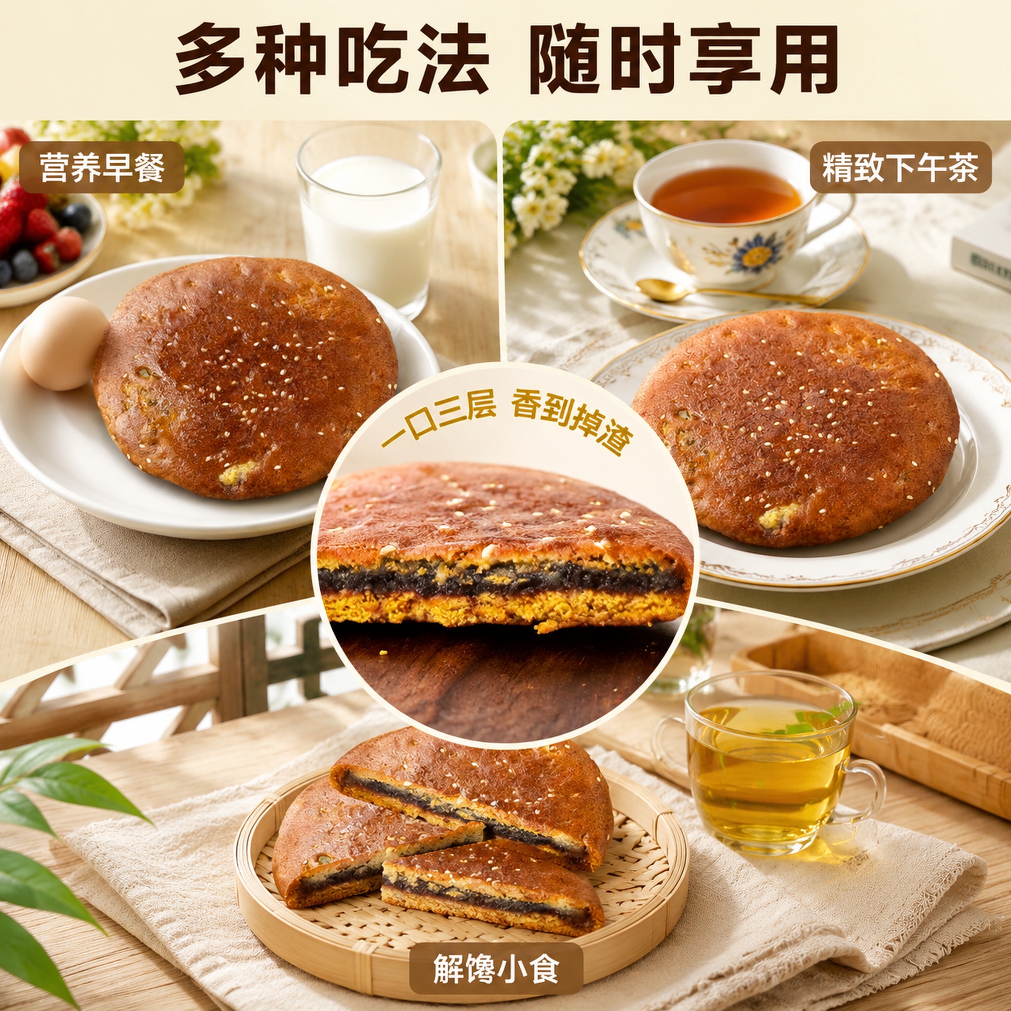 [主图-7] 荞三香口感展示与食用方式图，多场景适用。 [氛围… - 图片创意预览