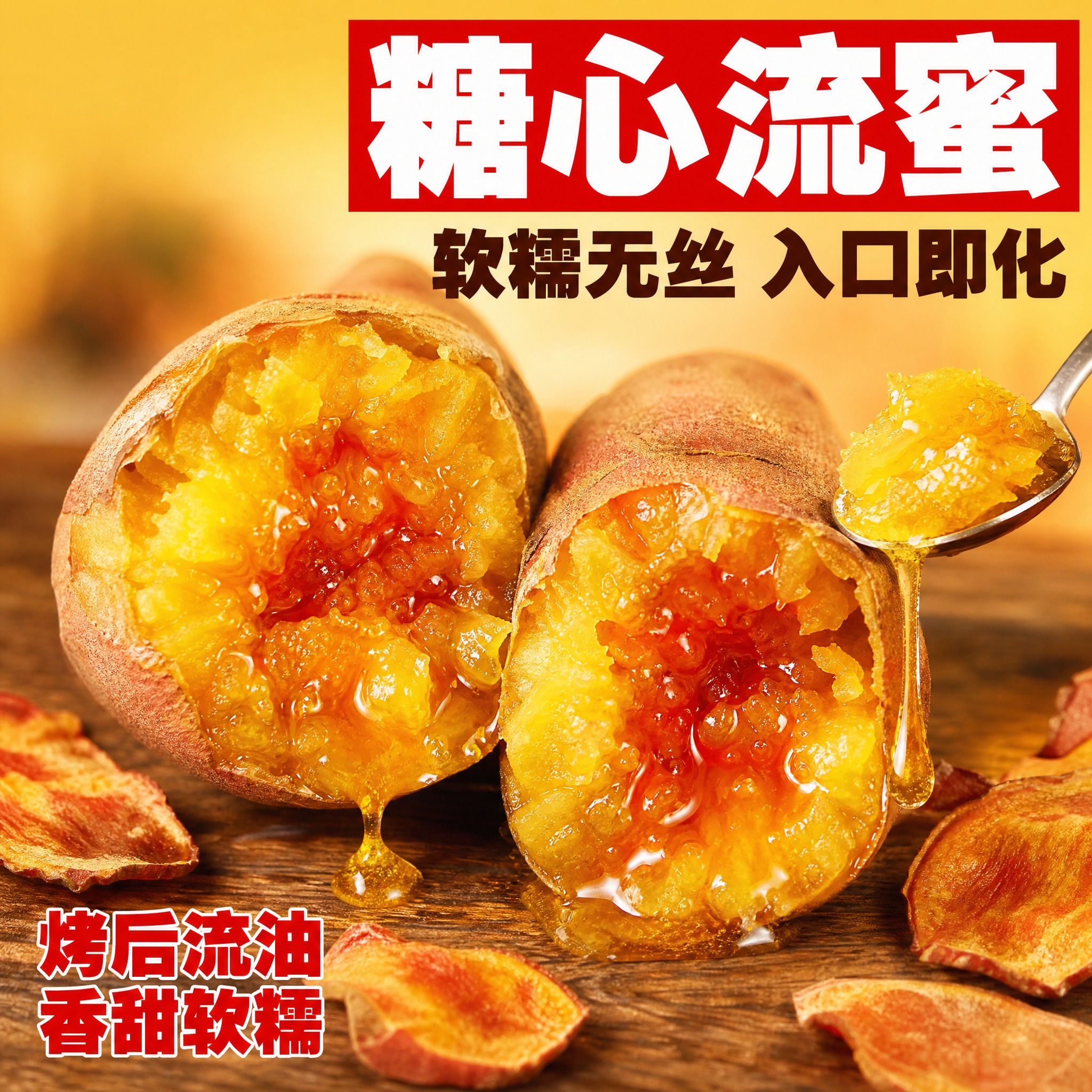 [主图-3] 细节特写 糖心流蜜 软糯无丝。 [统一基调] 拼… - 图片创意预览