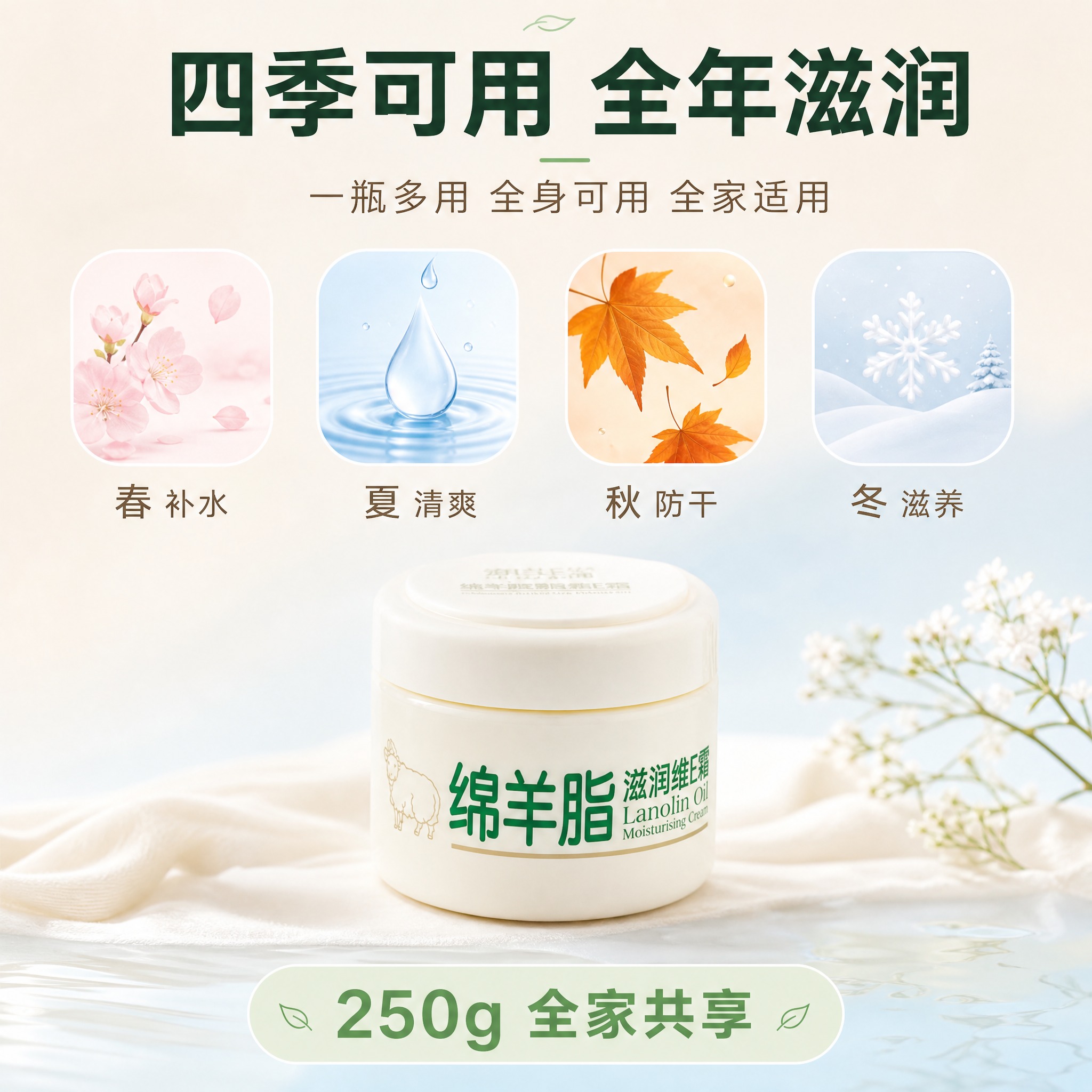 [主图-4] 四季可用场景展示，突出产品适用季节广泛，全家适用… - 图片创意预览