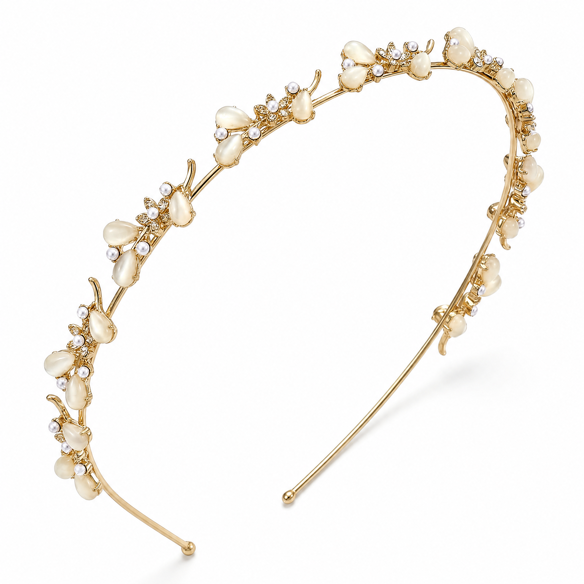 Elegant gold alloy bridal headb… - 图片创意预览