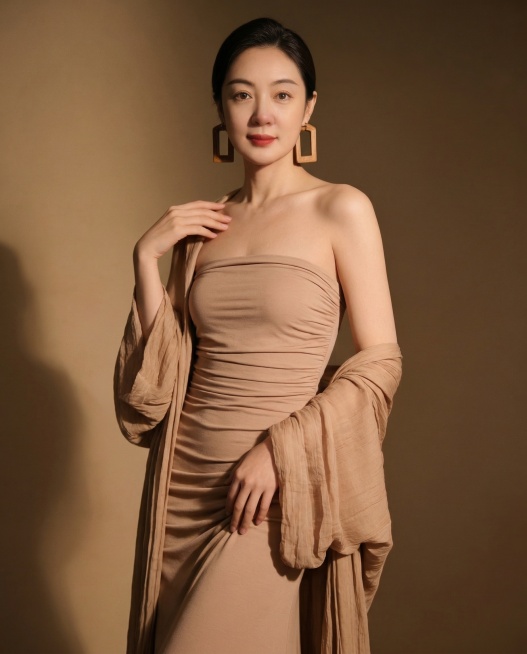 保持原图所有内容，将这个人像写真变清晰，保留肌肤真实细节，去掉肌肤瑕疵，做自然商业磨皮，均匀肤色，去掉眼部瑕疵，保留真实质感，拒绝AI塑料感，不允许五官变形，保留耳环戒指等首饰的真实清晰度预览效果