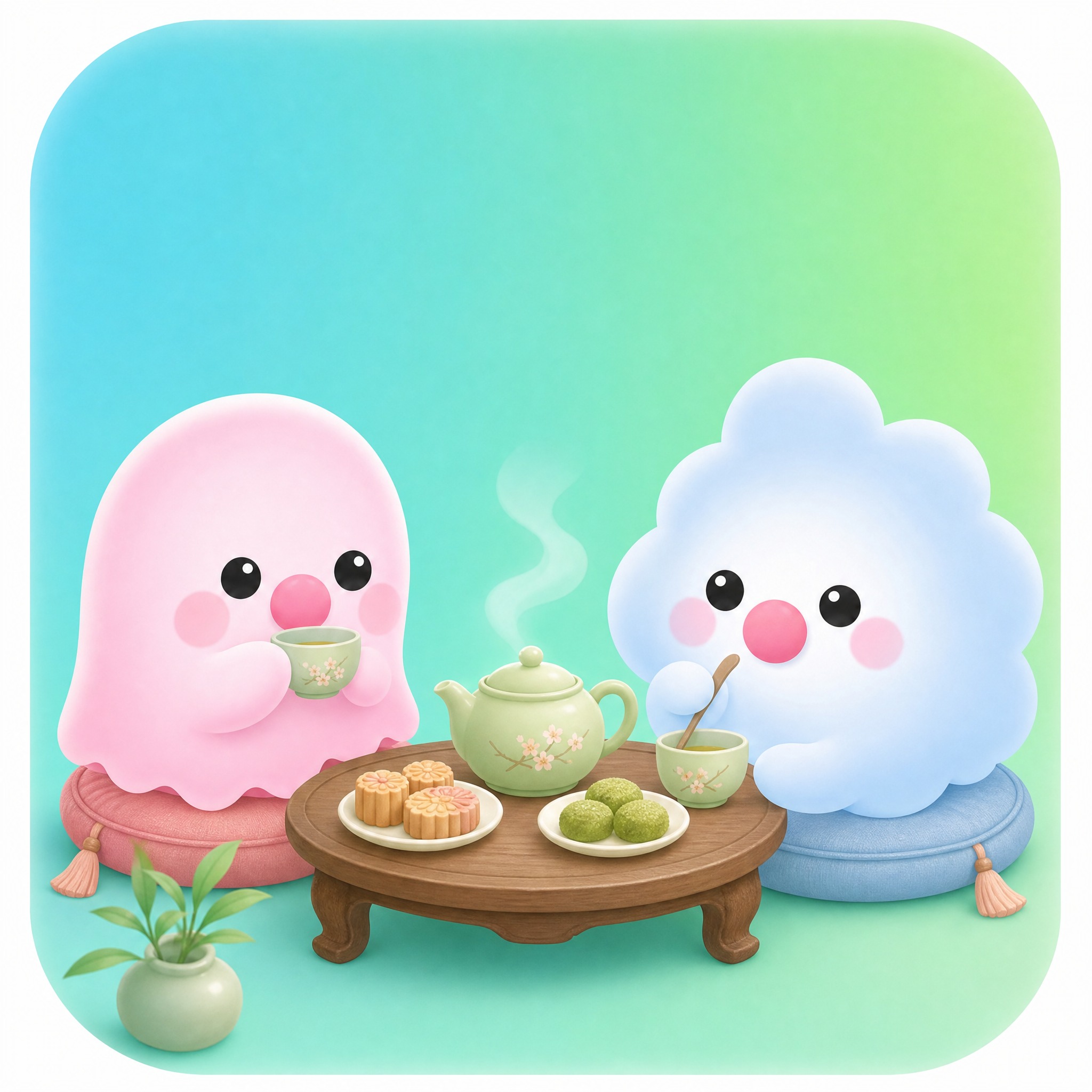 保持原图青绿色渐变圆角方形背景完全不变。去掉左上角的"Hi~"… - 图片创意预览