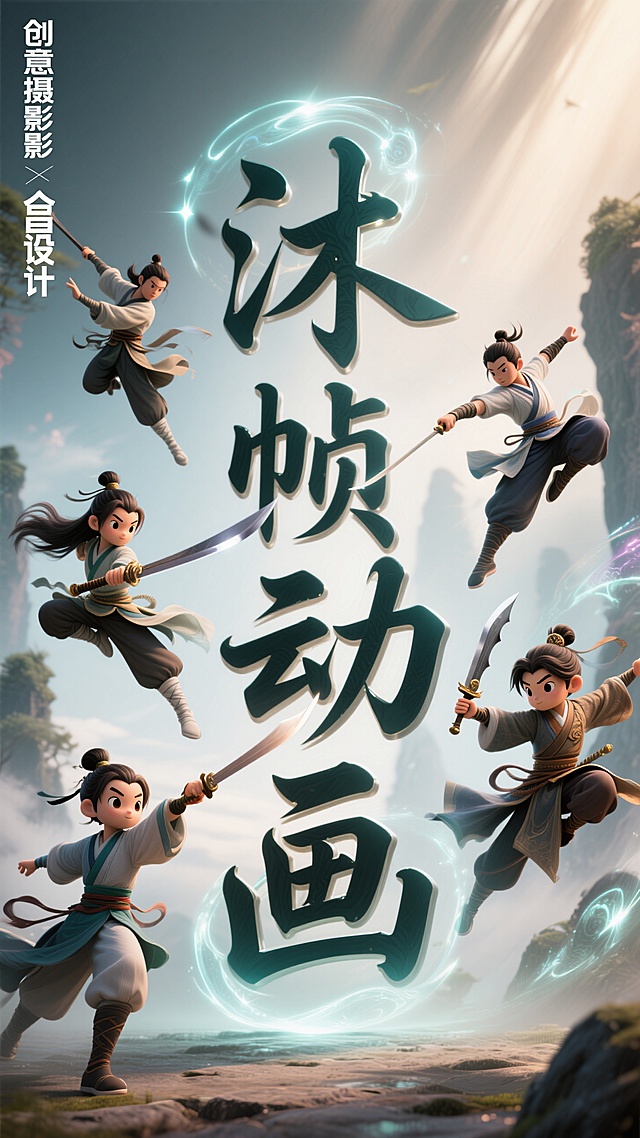 中式感动漫风设计，大字醒目，人物灵动，展现传统文化与现代创意的完美融合。