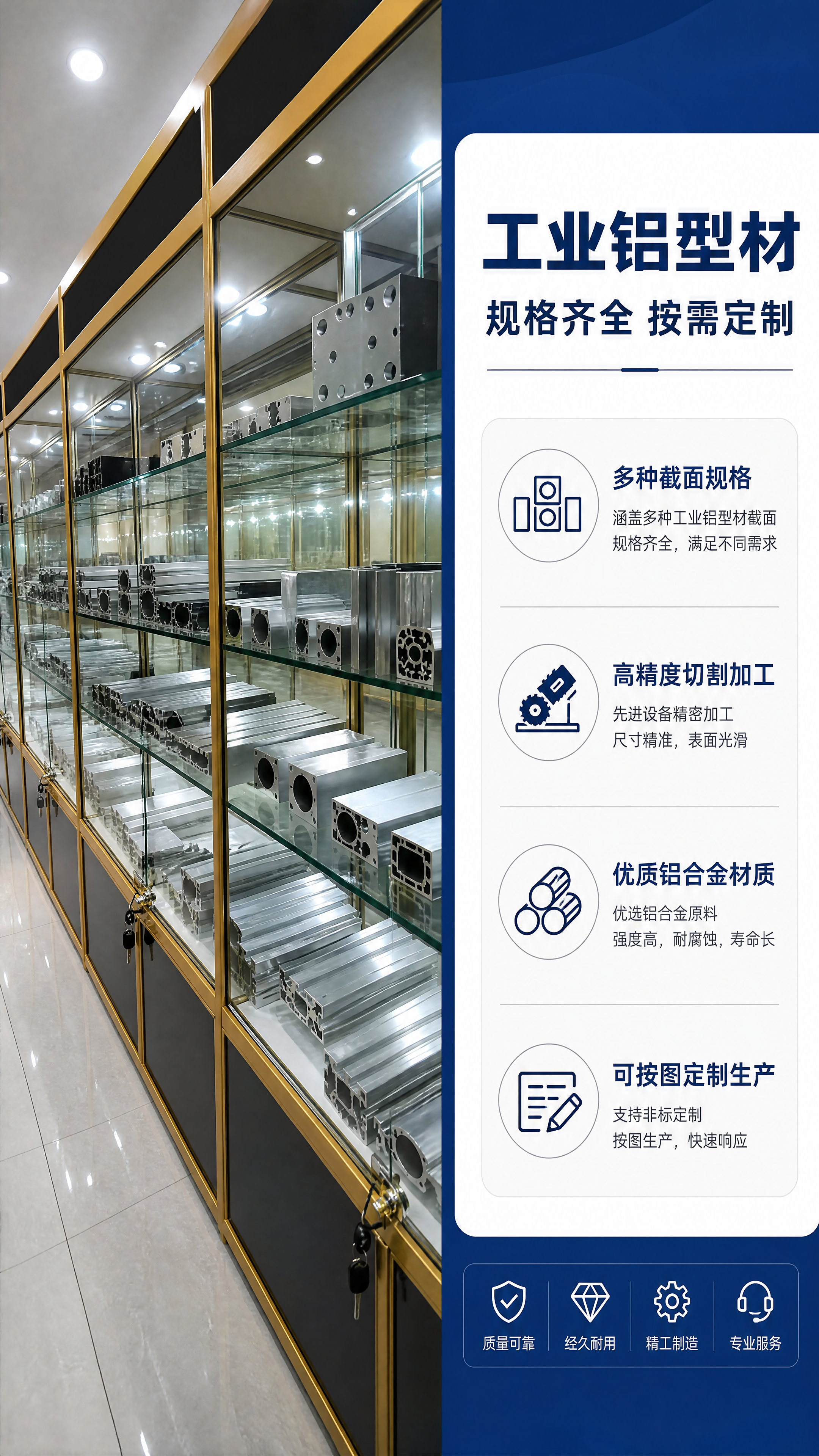 [商品] 使用【图3】工业铝型材展厅实拍图；保留玻璃展柜、各类… - 图片创意预览