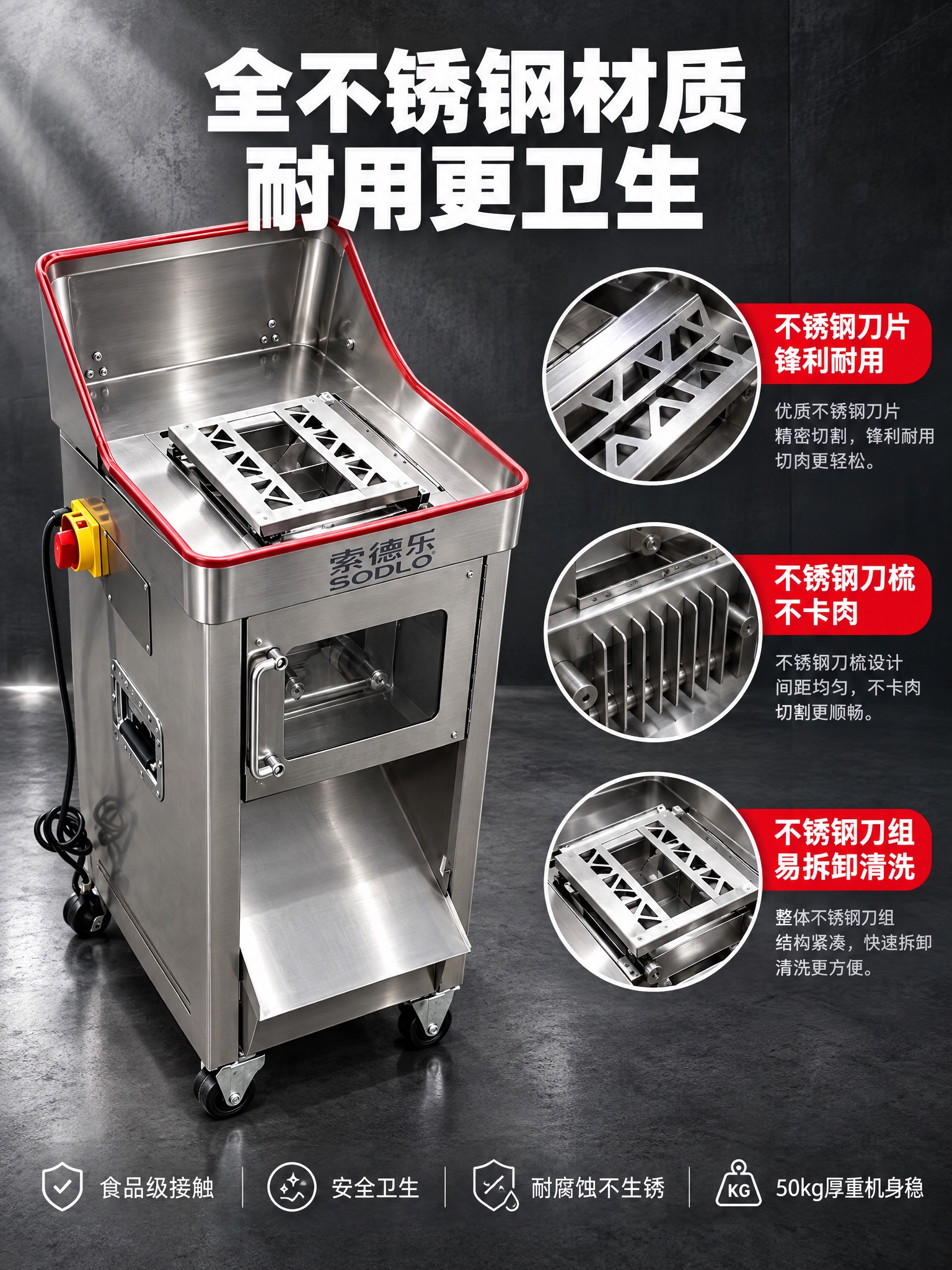 [商品] 使用【图3】索德乐SODLO商用不锈钢切肉机；保留全… - 图片创意预览