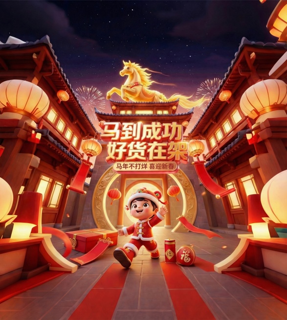 备齐年货 喜迎新春改为马年不打烊 喜迎新春预览效果