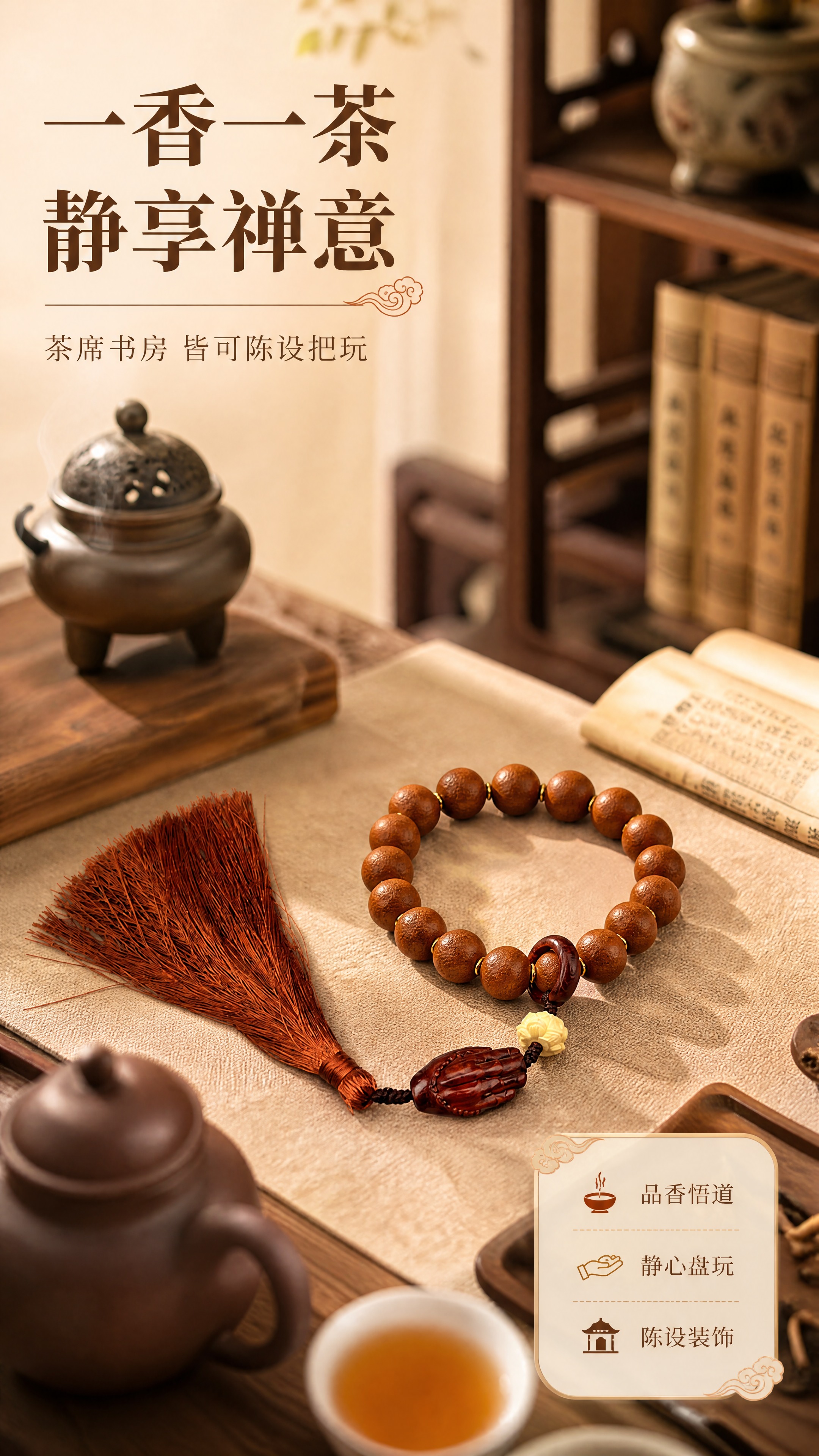 [商品] 使用【图1】妃子笑合香手持念珠；保留圆珠串结构、棕褐… - 图片创意预览