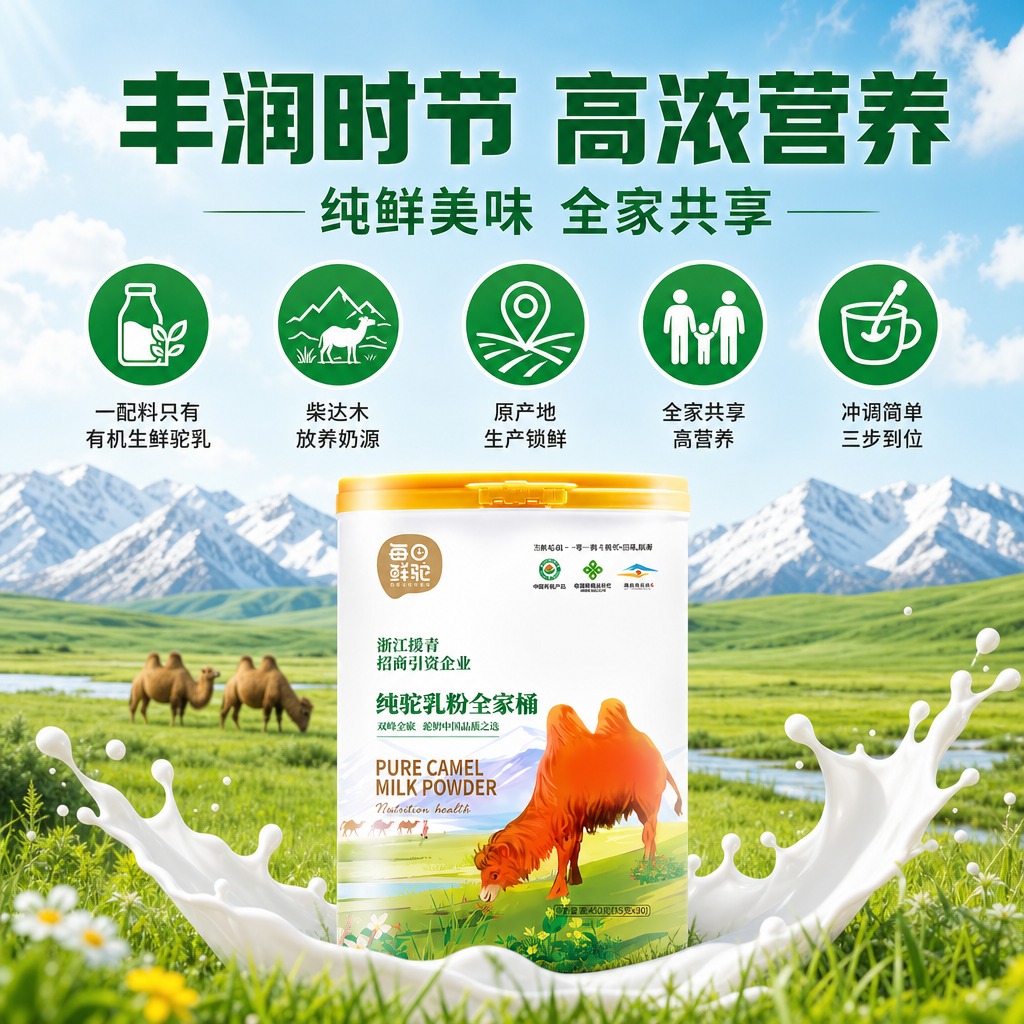 [商品] 使用【图1】【图2】【图3】每日鲜驼纯驼乳粉全家桶产… - 图片创意预览