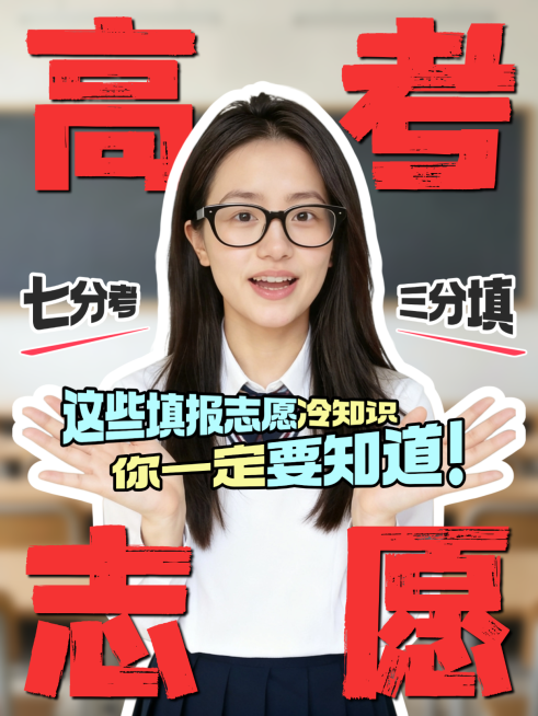 高考志愿填报指南描边风小红书封面预览效果