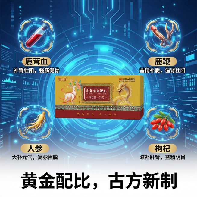 根据图片，保留产品图，为您策划5张专为拼多多平台设计的“鹿茸血鹿鞭丸”商品主图。拼多多用户对信息直给、价格敏感、信任感强的视觉风格接受度高，因此建议采用 “高对比配色+大字核心信息+强视觉冲击” 的组预览效果