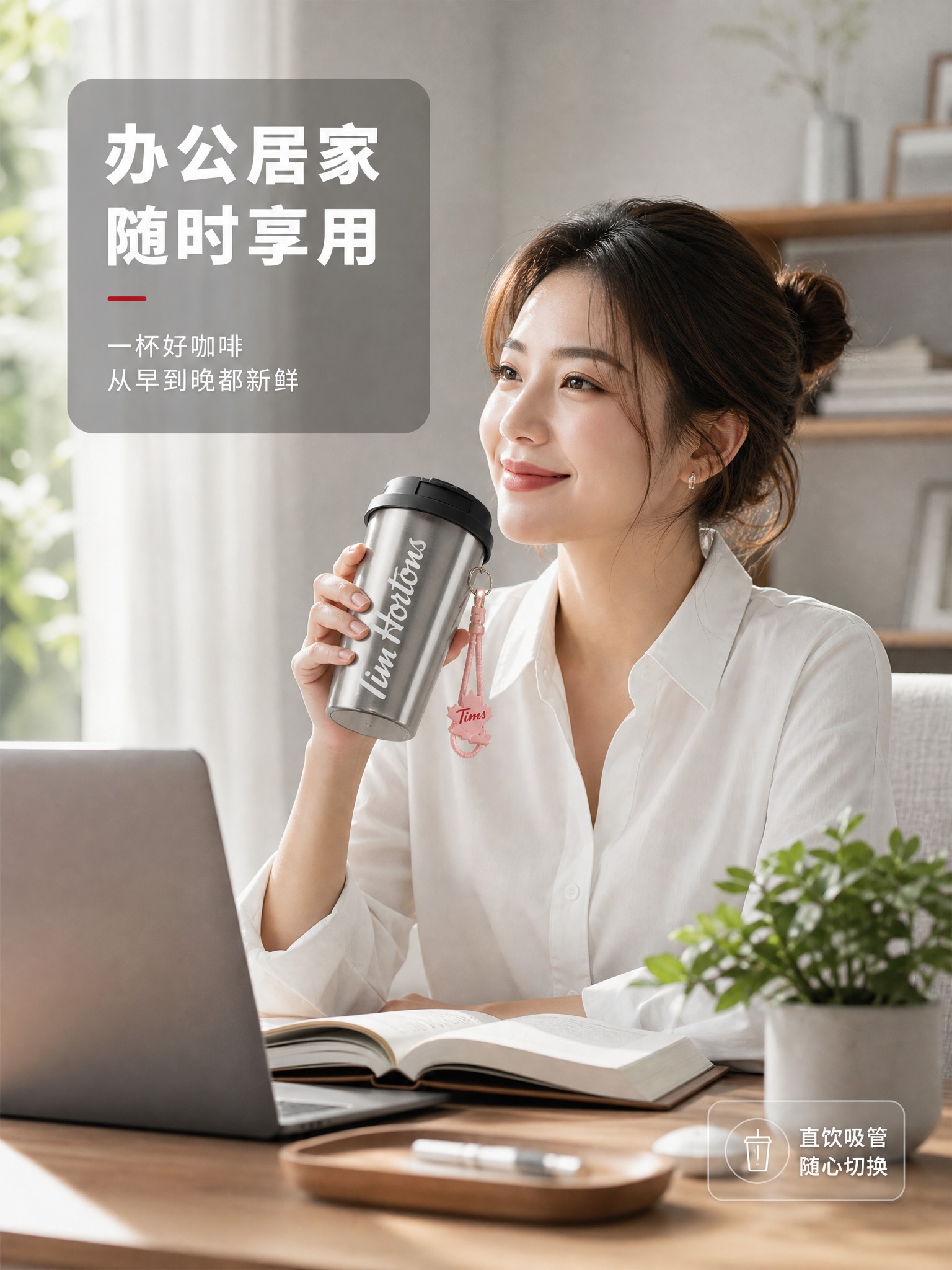 [商品] 使用用户上传的Tims极地银霜钛杯产品图；保留银色纯… - 图片创意预览