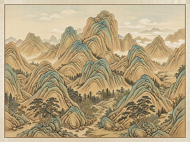文案一（居家客厅旺运款，大气稳重）
标题：层峦厚土靠山图｜国风重彩巨幅靠山挂画
适配尺寸：高 2.5m× 宽 2m，整幅无流水瀑布，整片连绵土黄棕调群山层叠排布
画面取《千里江山》国潮工笔意境，摒弃水景留白，满幅厚重山峦层层递进，近山暖棕实沉、远山浅黄绵延，群山环拱层层环抱，山势雄浑平缓不陡峭，线条圆润敦厚。
大面积大地色系土黄、赭石棕打底，土主根基、山主贵人，巨幅竖向拉高山势气场，全屋形成稳固靠山格局。
无瀑布无散水，不漏财气；千重厚山连绵不断，寓意背后有坚实依靠，职场遇贵人、家宅根基安稳，镇宅稳运，客厅沙发背景、办公室主墙悬挂绝佳，国风青绿衬暖棕，雅致大气不显厚重压抑。
文案二（办公室事业招财款，气场向强）
标题：万峰聚贵厚土靠山图｜新国潮巨幅无水山水壁画
适配尺寸：2.5m 高竖幅主靠山，2m 宽横向铺展群山，全程不含溪流瀑布
复刻传统青绿山水国风笔触，弱化湖水水景，以大面积赭棕、土黄山体铺满画面，前后数十层山峰连绵合围，山势宽厚饱满、峰峰相连无断档，整体山势平缓隆起，无险峰峭壁。
大地暖棕色系强化 “土生金、山为靠” 风水内核，巨幅尺寸拉高靠山气场，背后群山连绵不绝，象征事业后台稳固、上级提携贵人常伴；无水不泄财，群山聚气藏福，杜绝财气外流。
新中式工笔线条细腻，青蓝山纹搭配暖黄土坡，恢弘耐看，企业老板办公室、茶室主背景墙专用，聚事业运、稳根基、增底气。
文案三（茶室书房静心纳福款，雅致国风）
标题：厚峦安宅无水靠山图｜千里江山国风巨幅装饰画
适配尺寸：高 2.5m× 宽 2m 大幅整幅，纯山峦构图，去除所有流水瀑布元素
承袭千里江山经典国风配色，以柔和土黄、浅棕铺染山体底色，层山错落环抱，山势敦实温润，层层叠叠延伸至画面尽头，全程留白仅作远山云雾，不绘江河泉瀑。
土黄棕调主沉稳守福，连绵群山形成完整靠山格局，寓意家宅有人撑腰、遇事有依托；无水则气运内敛不散，稳藏福气财禄。
国潮渐变青蓝勾勒山骨，暖棕大地烘托厚重气场，大尺寸竖高山势拉满靠山格局，书房、茶室、入户背景墙悬挂，静心安神，旺家宅、添贵人、守家业，中式家装百搭不出错。
统一通用卖点（可加在每张末尾）
构图硬性标准：全图无瀑布、无溪流、无大面积水域，纯群山靠山构图
色彩核心：土黄 / 赭石棕色为主色调，搭配国风青蓝山纹，大地色系补强根基
尺寸规格：定制 2.5m（高）×2m（宽）巨幅，竖向拉高山体气场，横向群山连绵不断
画风参考：新国潮千里江山工笔插画，线条细腻柔和，山势稳重不凌厉，居家办公皆适配