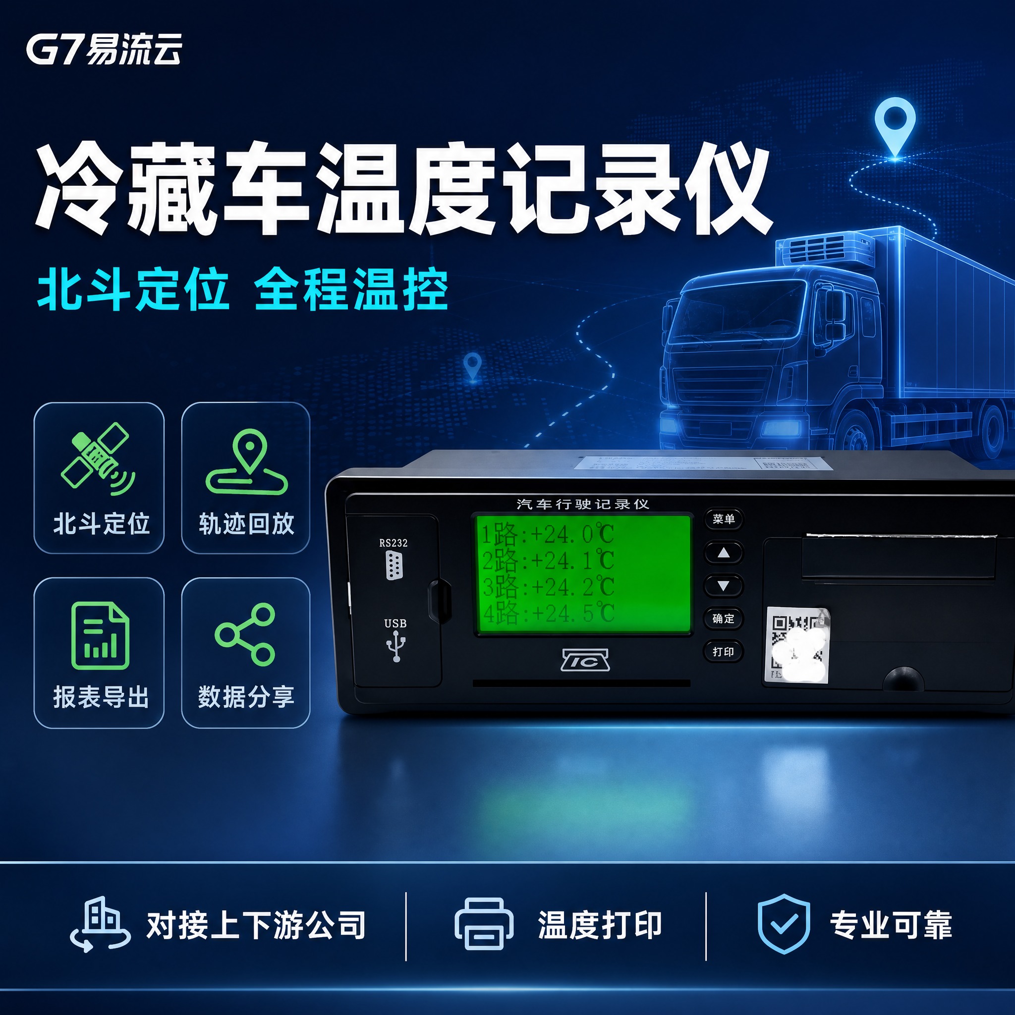 [主图-1] 首图点击率主图，主题为G7易云冷藏车温度记录仪，… - 图片创意预览