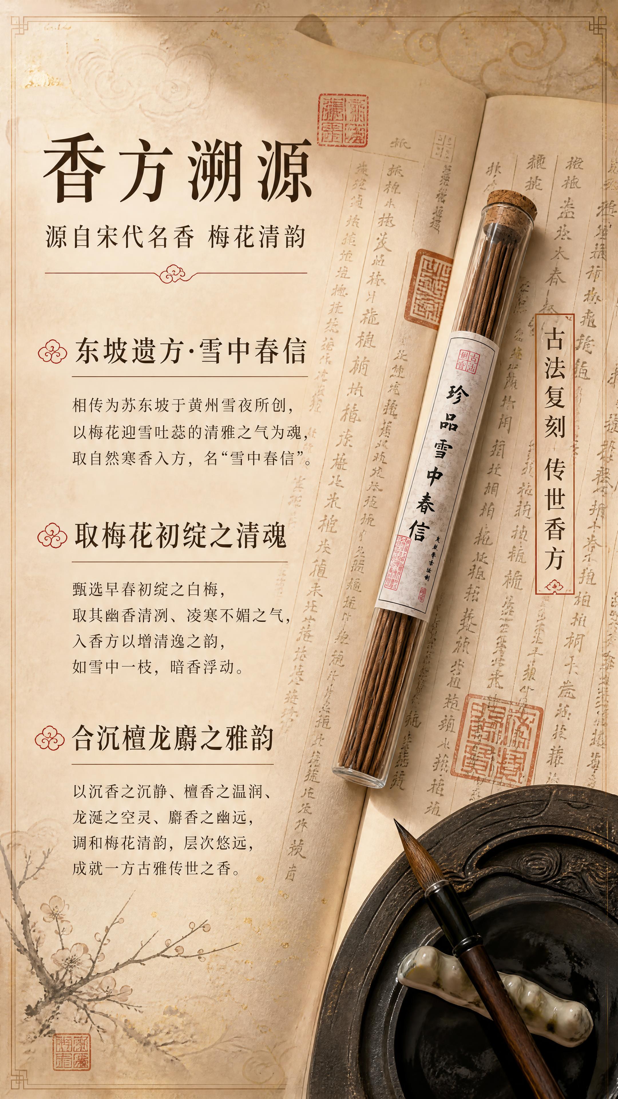 [商品] 使用【图1】雪中春信线香成品；保留玻璃试管包装、软木… - 图片创意预览