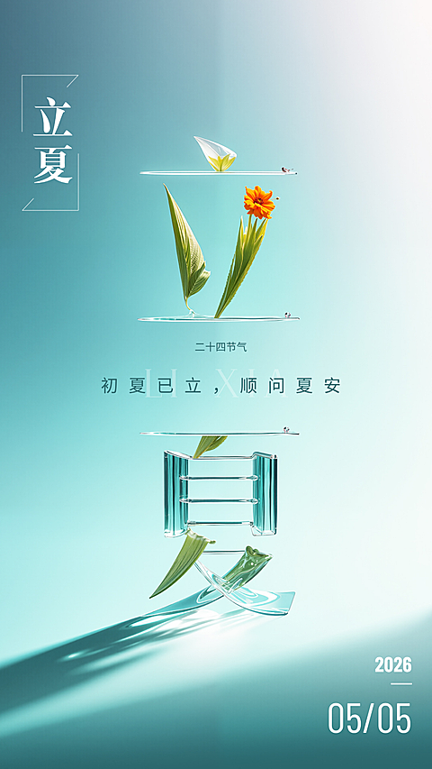 立夏节气海报