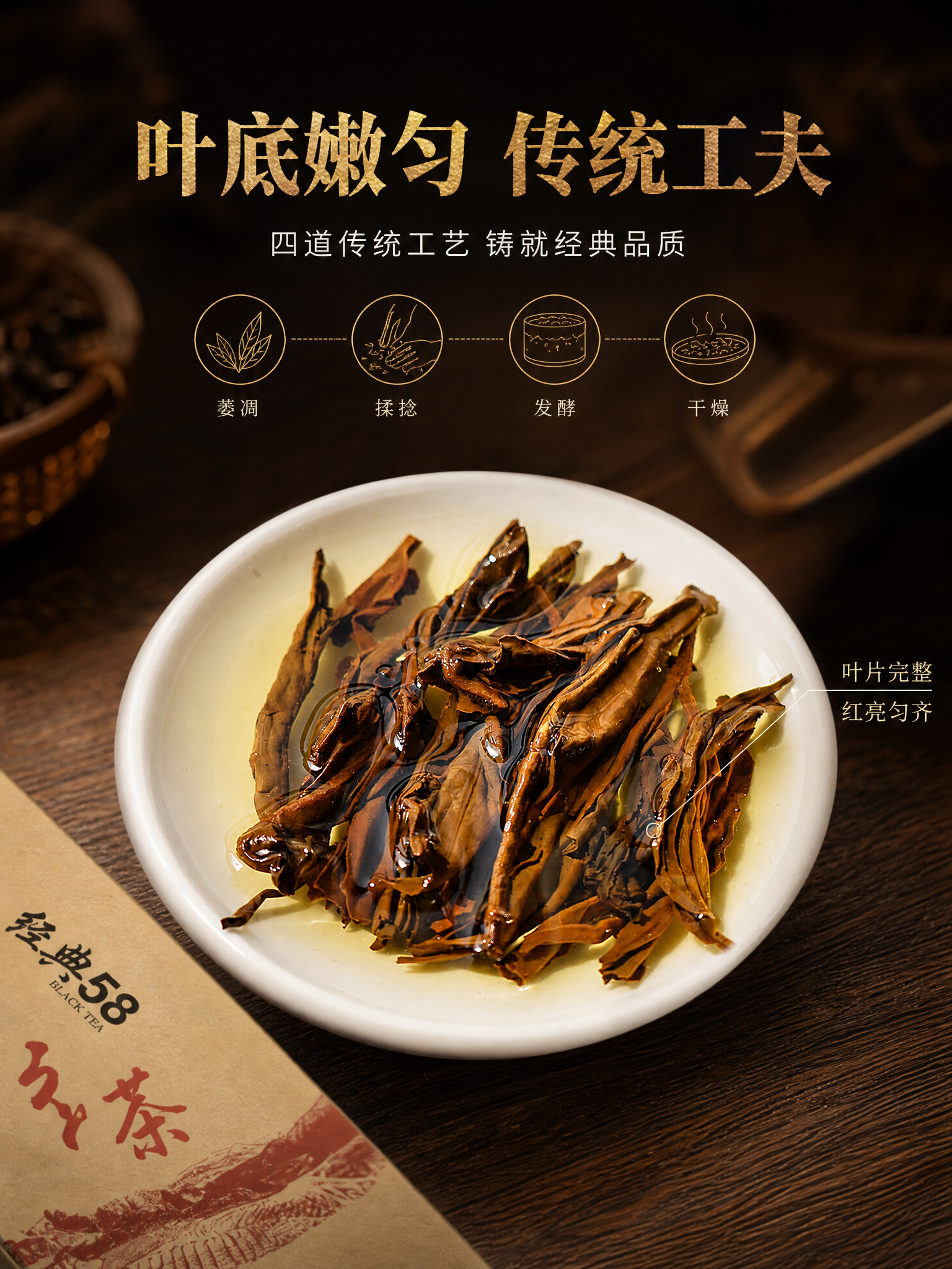 [商品] 使用【图6】凤庆滇红茶叶底图与【图2】包装盒局部；保… - 图片创意预览
