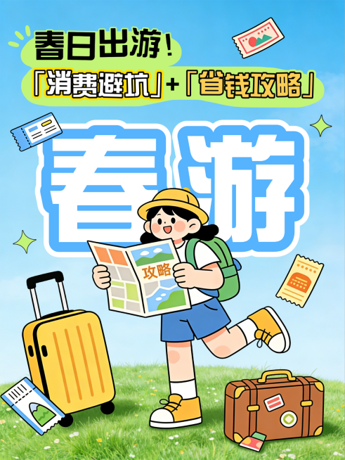 春日出游避坑省钱攻略小红书封面预览效果