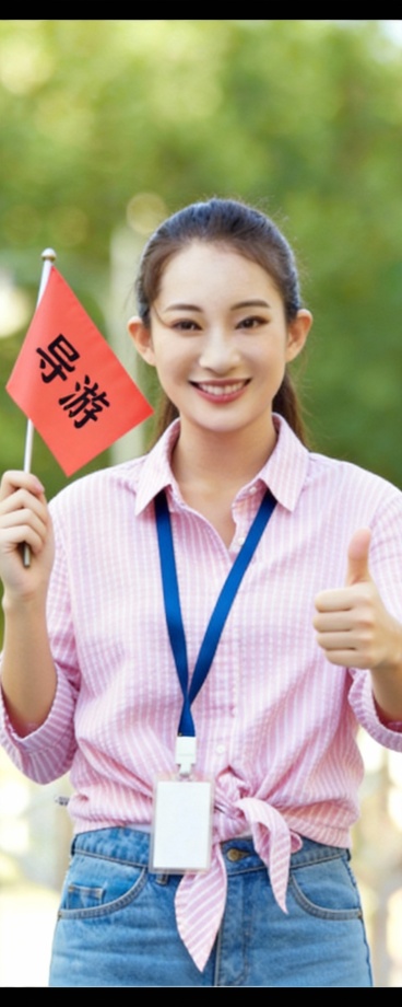 正面照，换个导游旗，换个头，比例2：5预览效果