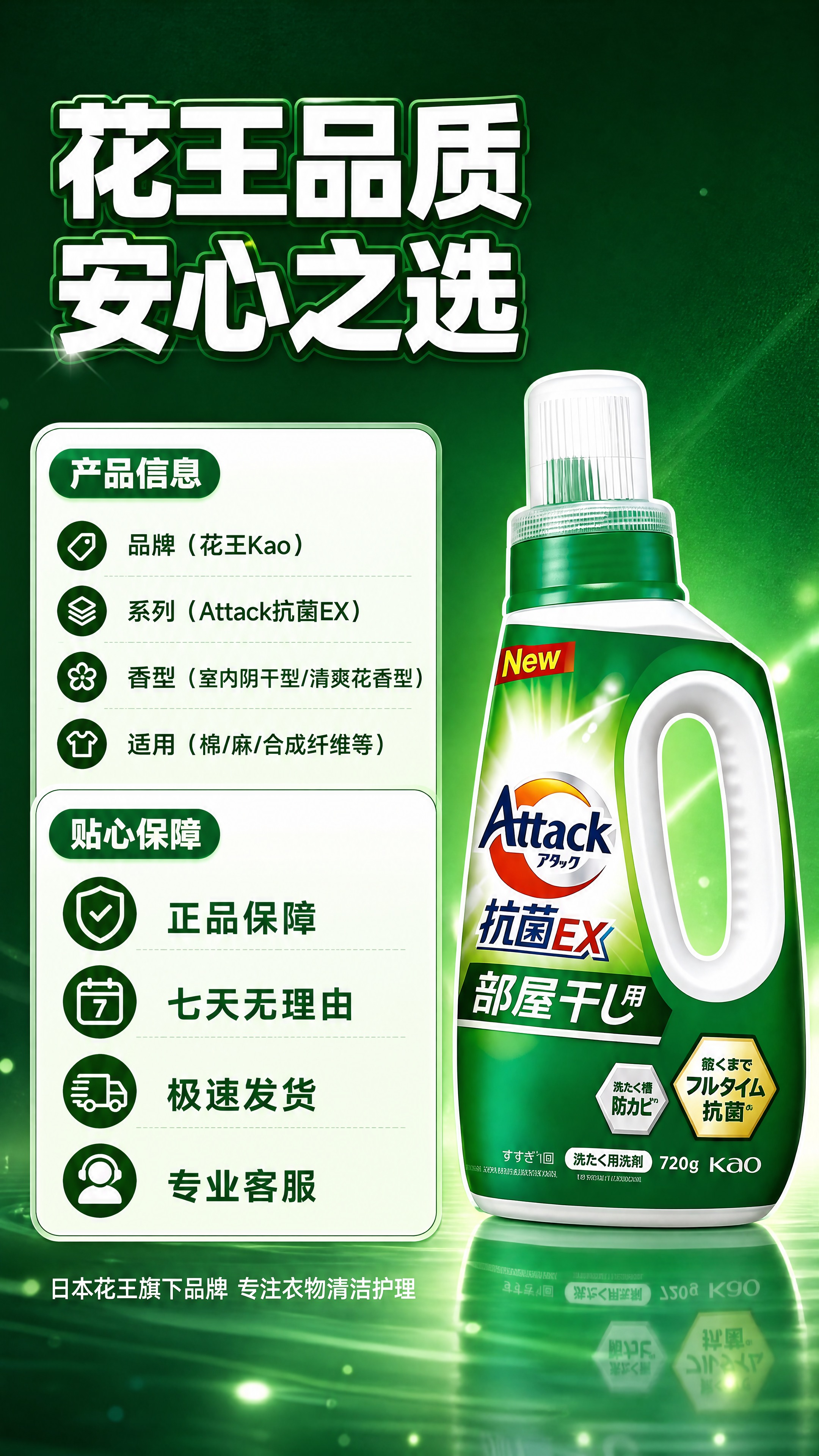 [商品] 使用【图2】花王Attack抗菌EX室内阴干款洗衣液… - 图片创意预览