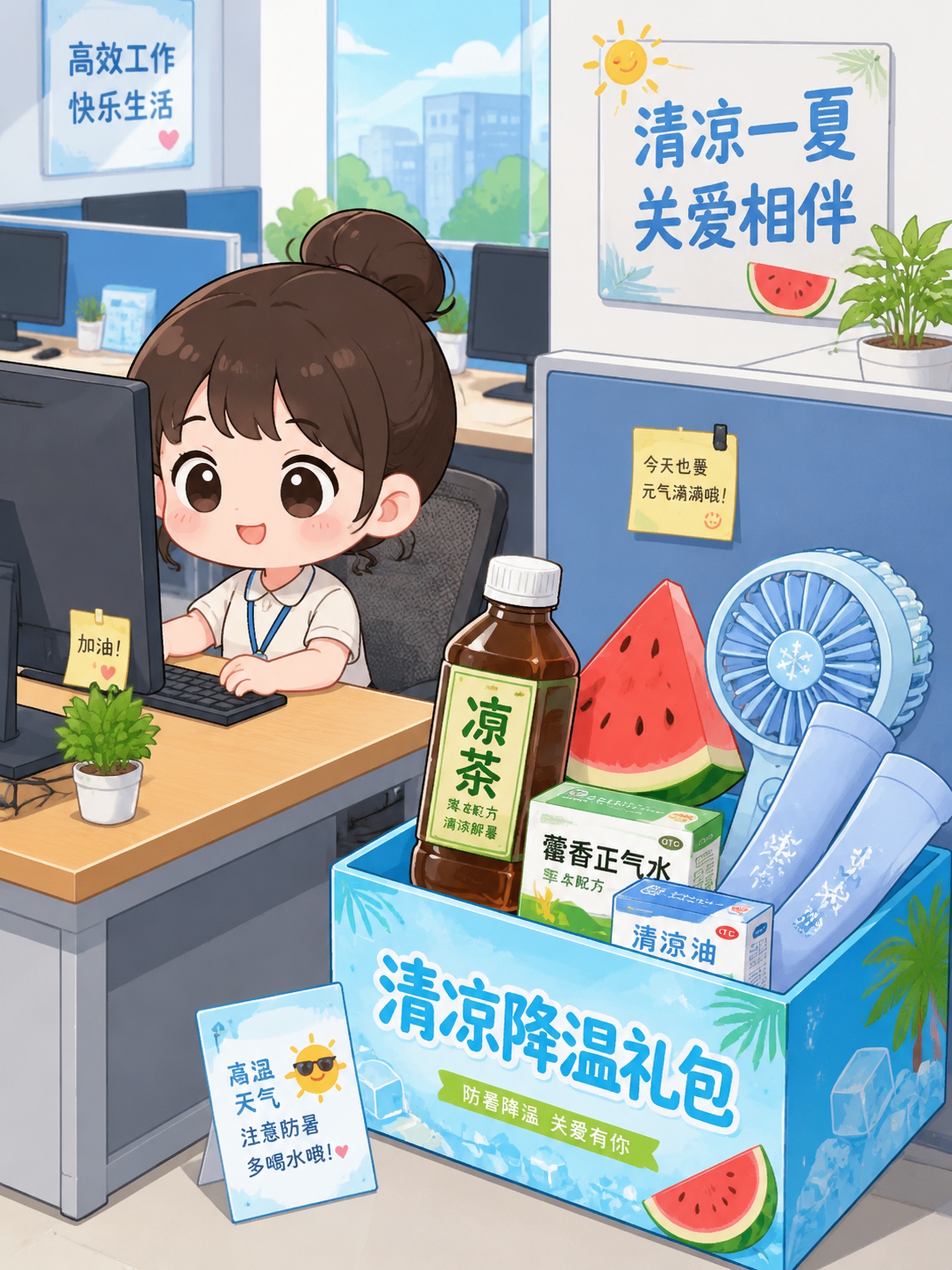 企业防暑降温活动宣传 - 图片创意预览