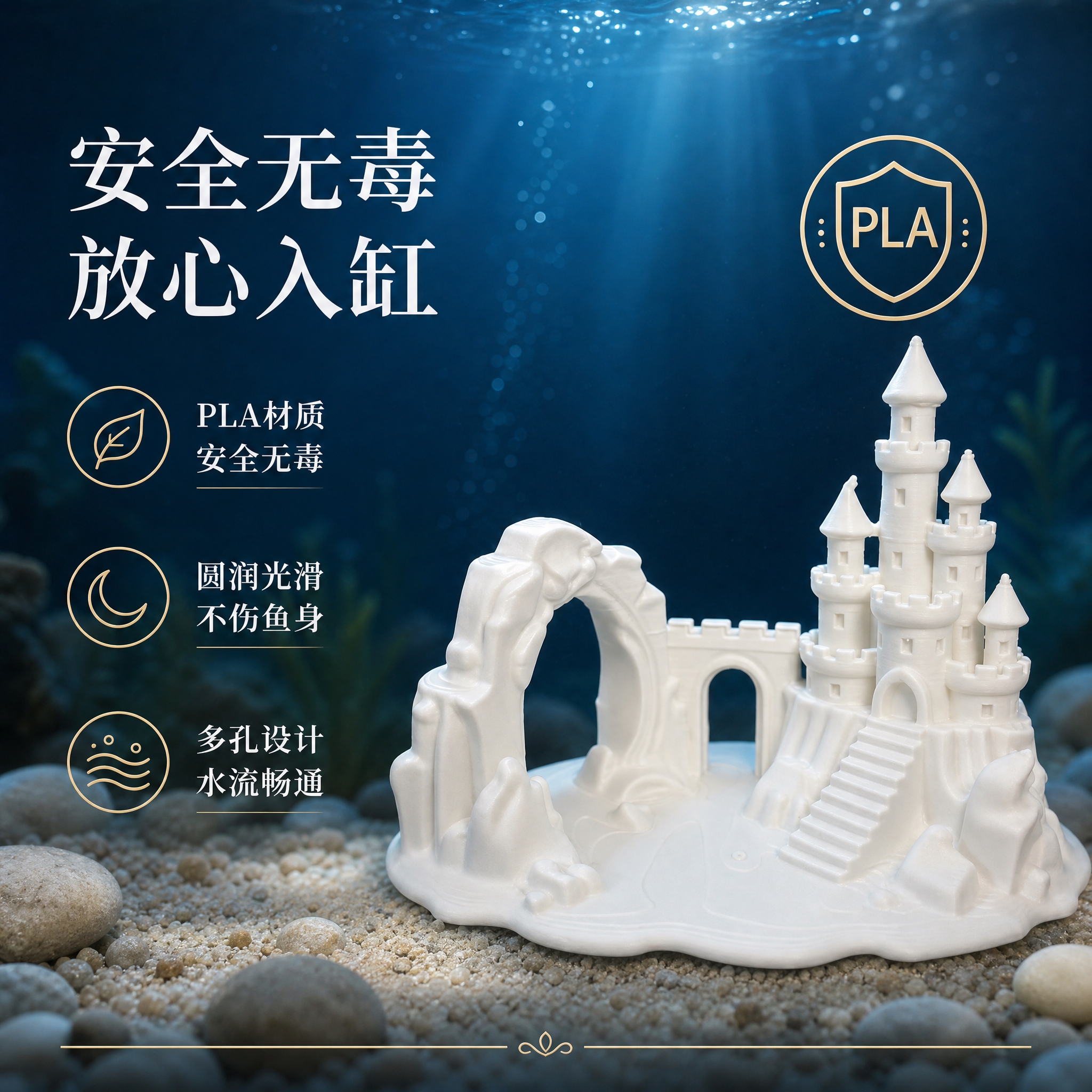 [主图-2] 核心亮点/材质安全图：证明“PLA材质 安全无毒… - 图片创意预览