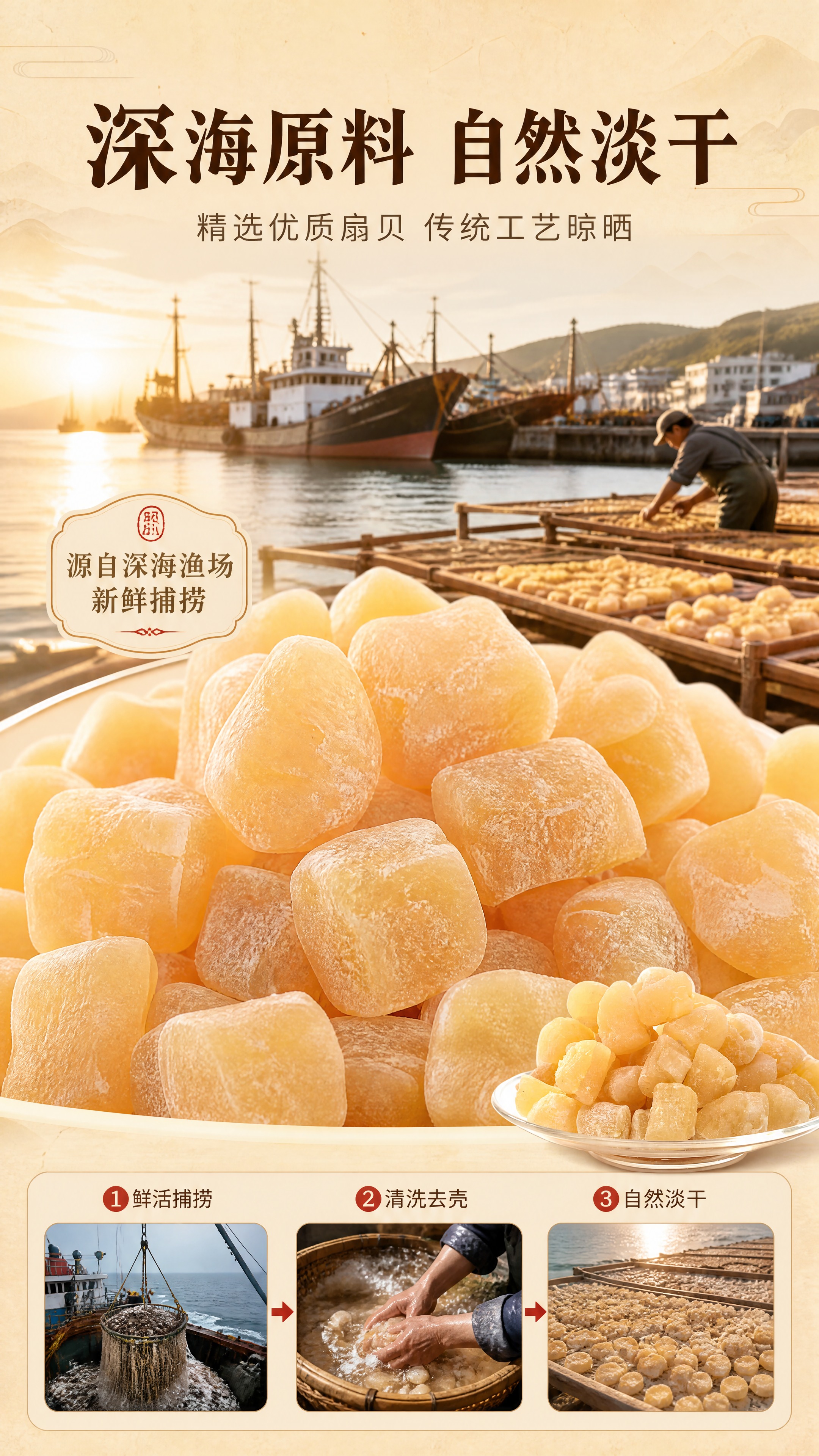 [商品] 使用【图1】淡干干贝（瑶柱）；保留干贝的淡黄色、不规… - 图片创意预览