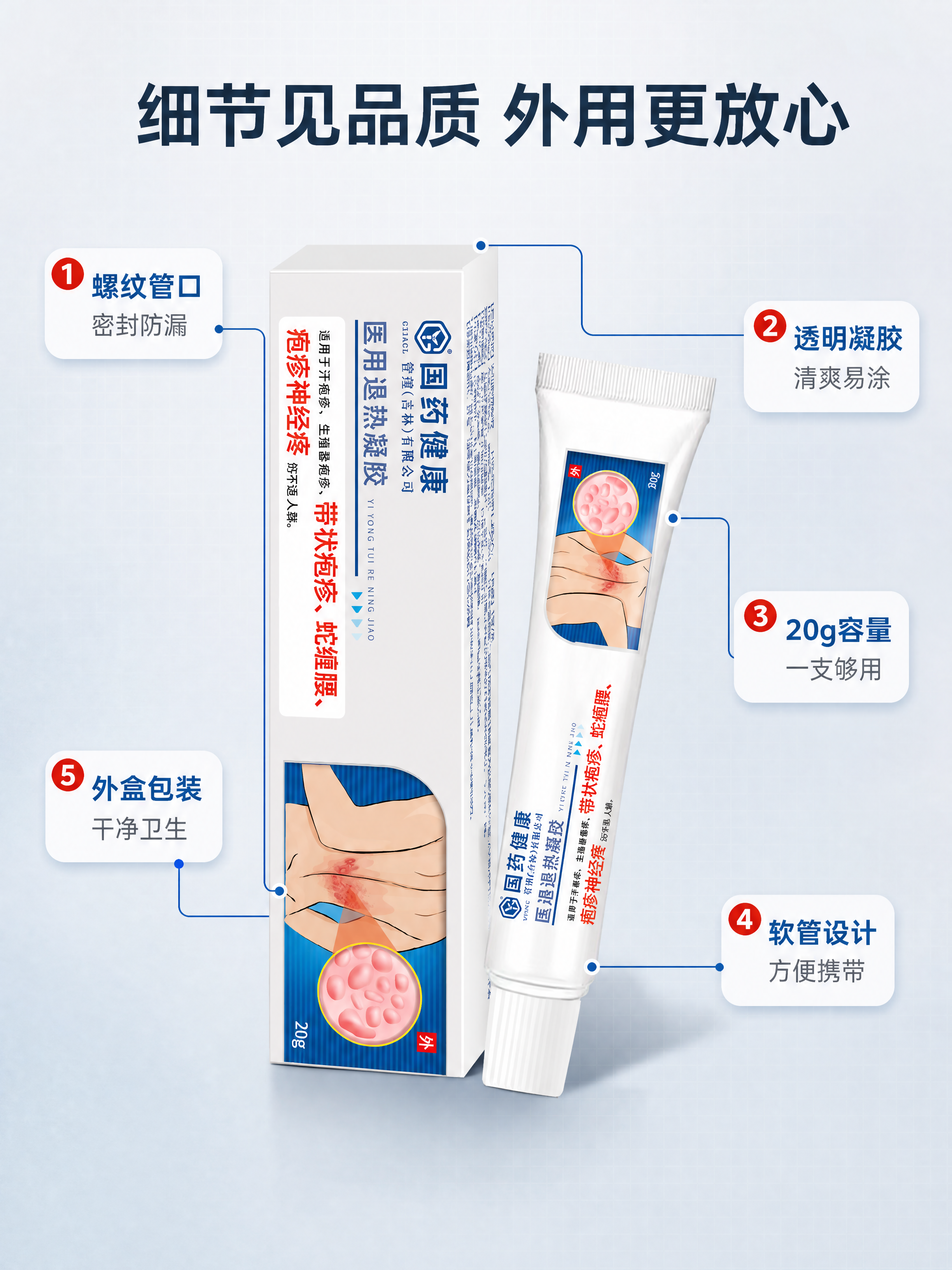 [商品] 使用【图1】国药健康医用退热凝胶，含白色外包装盒与2… - 图片创意预览