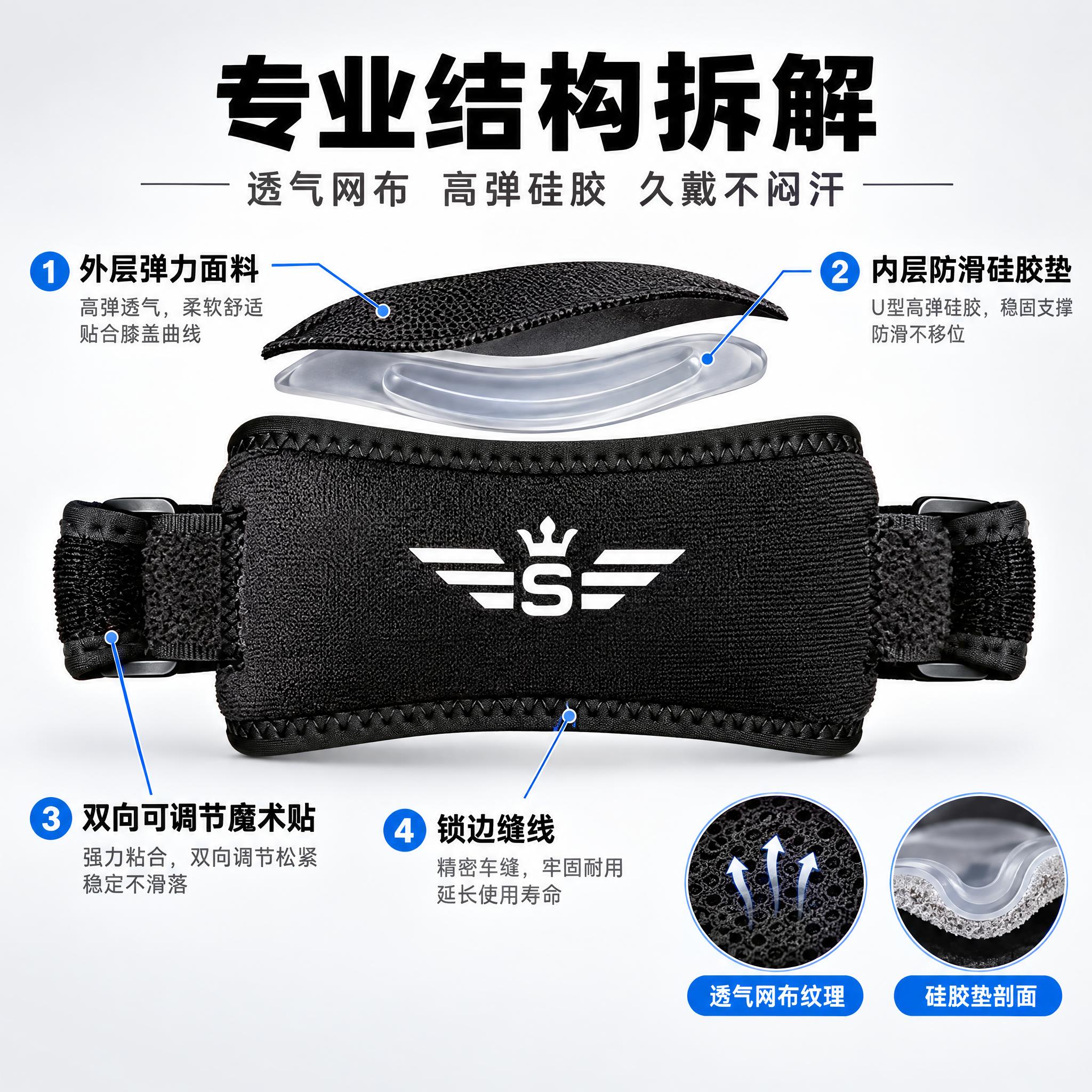 [首图2] 结构拆解主图，白色到浅灰渐变背景，SMILE黑色髌… - 图片创意预览