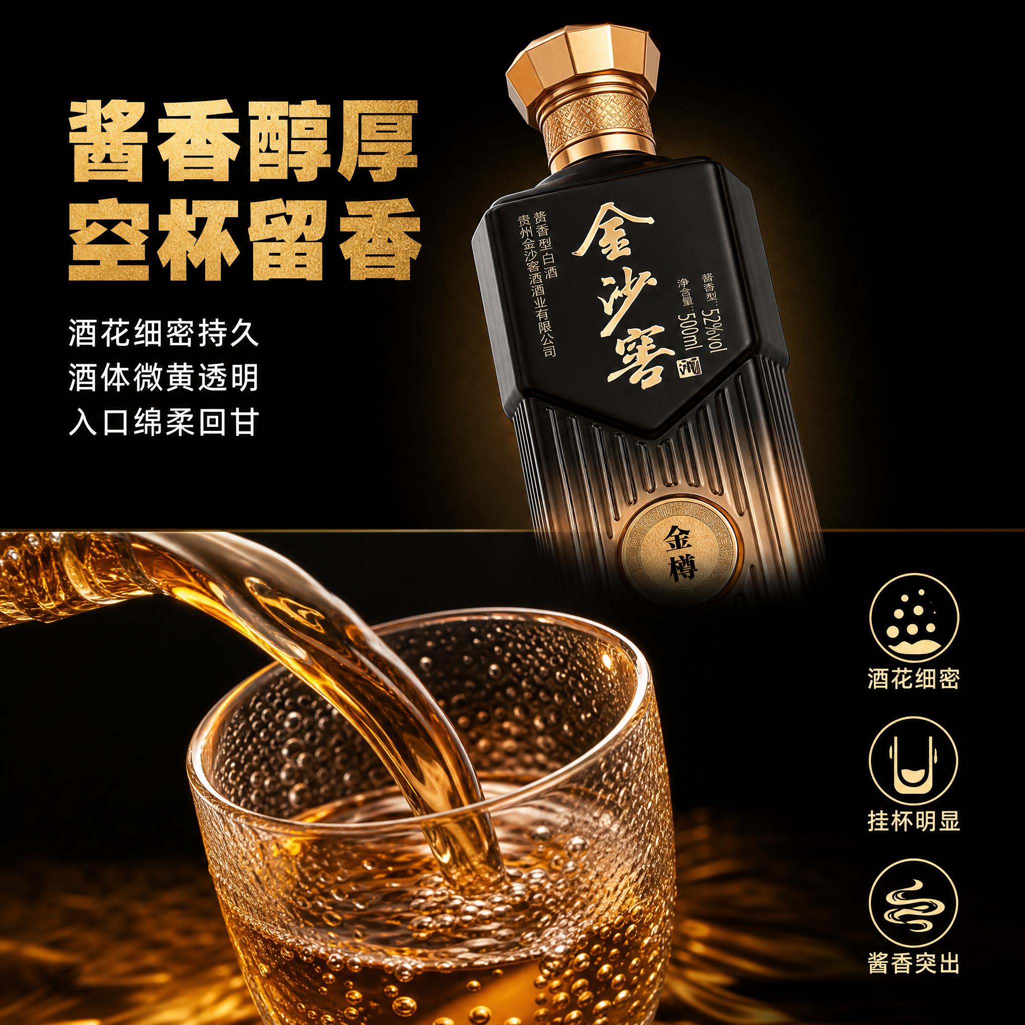 [主图-3] 主题：酒质细节展示 酱香醇厚口感。拼多多风格，微… - 图片创意预览