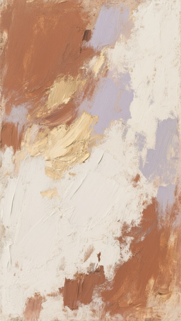 抽象艺术纹理背景，整体呈现斑驳的颜料混合效果，主色调改为温暖的赭石棕与柔和的米白色交织，局部点缀淡金色和浅灰紫色的不规则色块，纹理表现为厚涂颜料的粗糙质感，带有明显的笔触堆叠痕迹和细微的色彩渐变，整体视觉呈现复古怀旧的艺术氛围，色彩过渡自然且富有层次感，无明显主体图形，纯粹的抽象肌理背景。预览效果