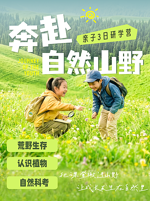 暑假亲子露营亲子研学游小红书封皮