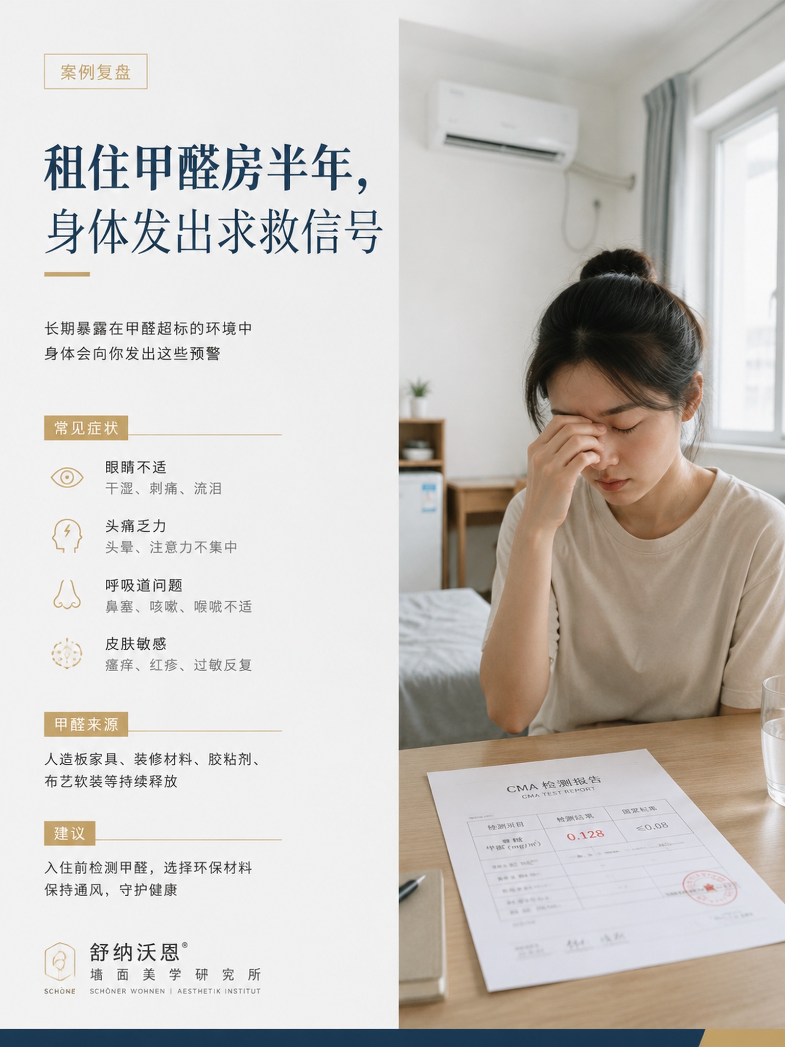 浅灰白色极简背景，高级德国家居科普海报，舒纳沃恩墙面美学研究所… - 图片创意预览