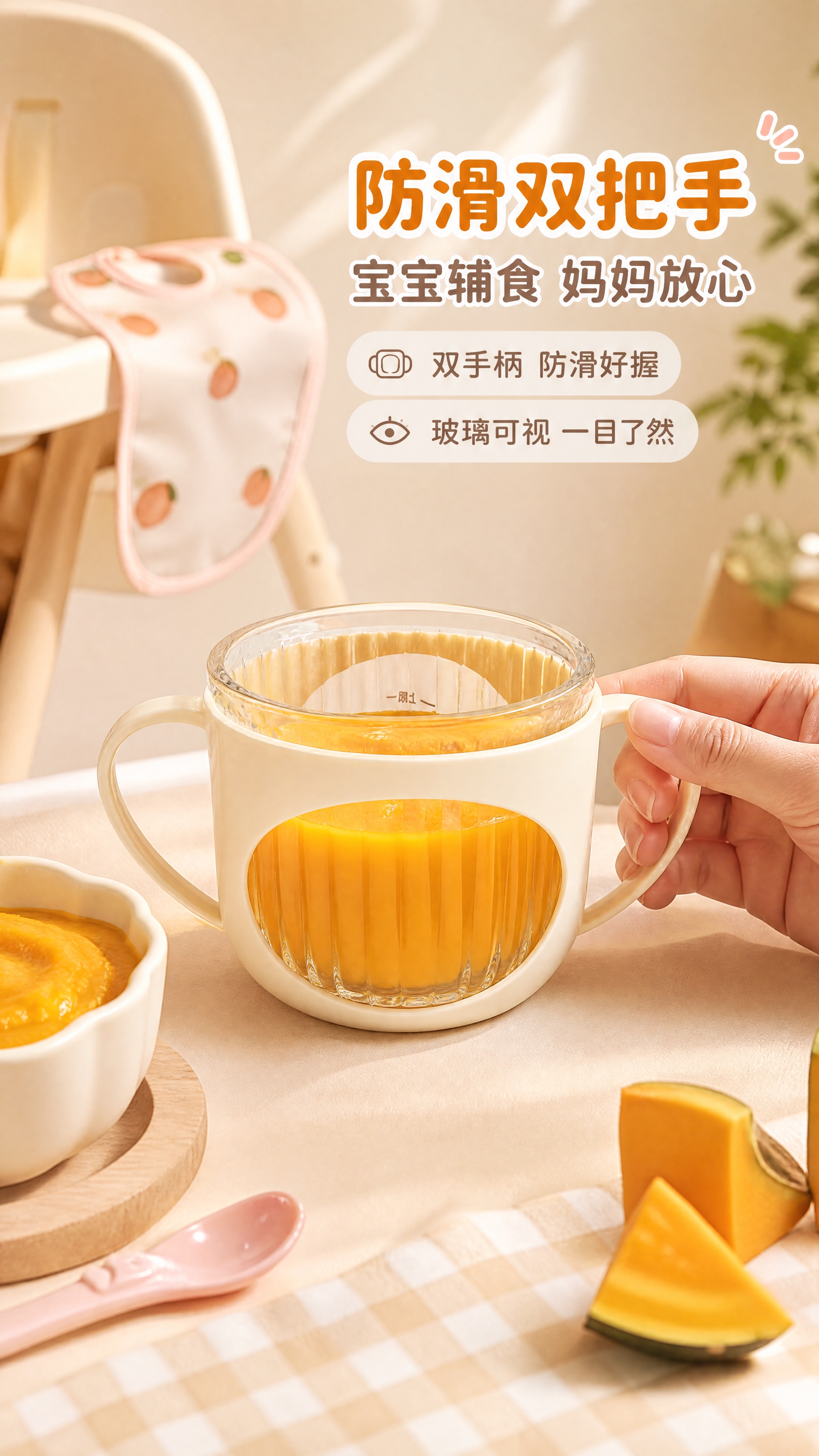 [第5张] 使用展示页-双手柄防滑设计与辅食制作。本张使用【图… - 图片创意预览