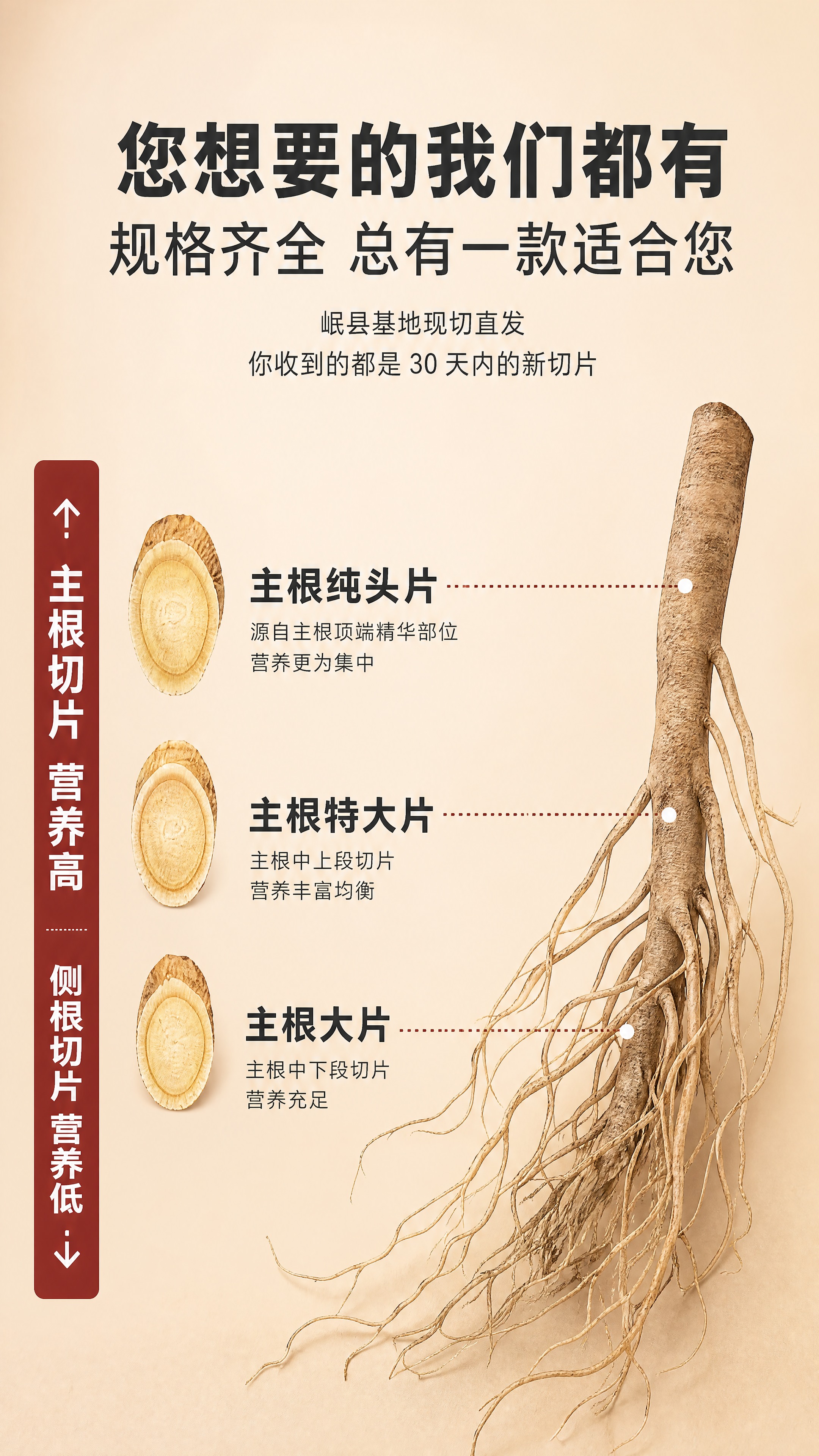 [商品] 使用【图3】黄芪整根与三种切片规格图；商品处理：保留… - 图片创意预览