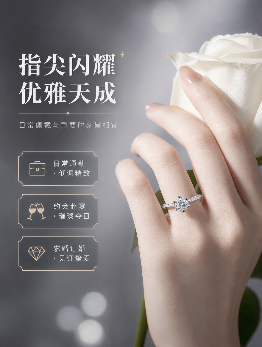 [商品] 使用【图3】1克拉六爪女戒；保留六爪镶嵌、主石大小、… - 图片创意预览