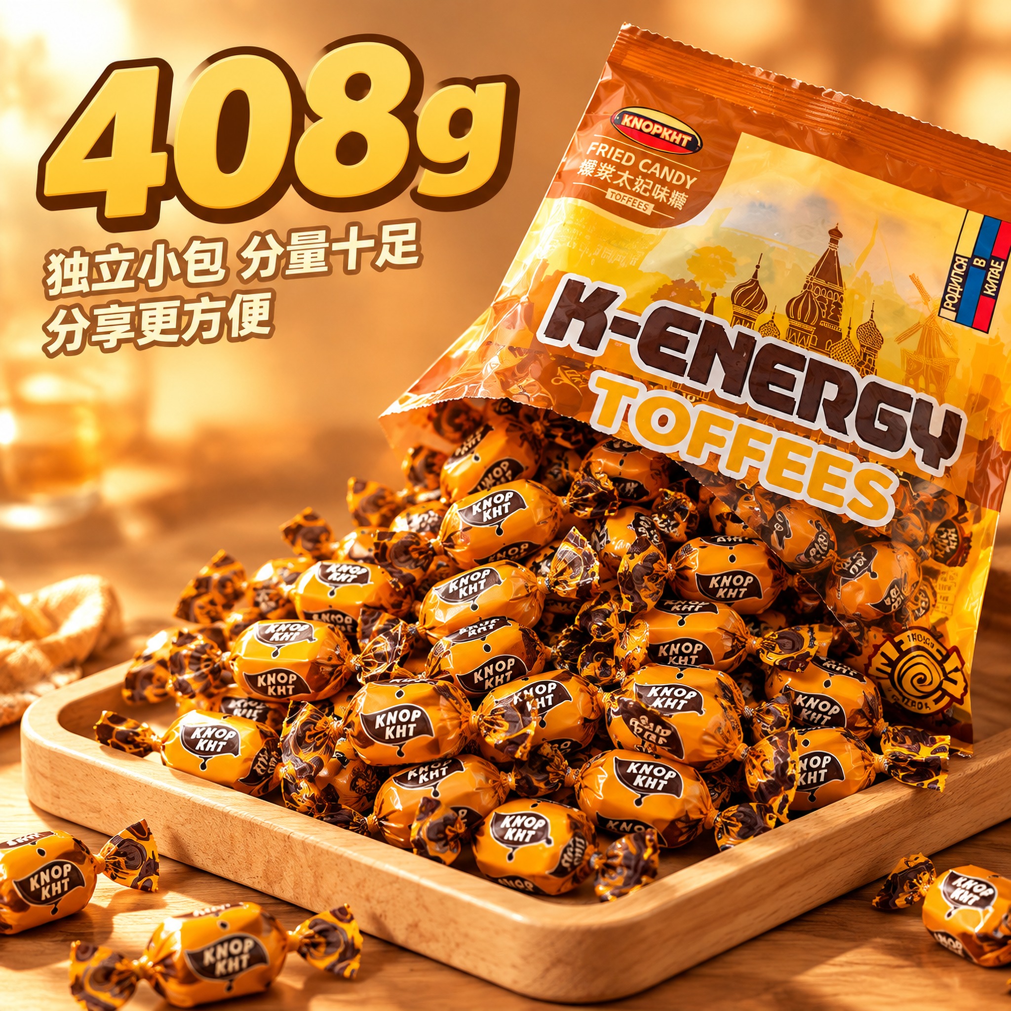 [主图-2] 商品名称：K-ENERGY 俄罗斯风味太妃糖（4… - 图片创意预览